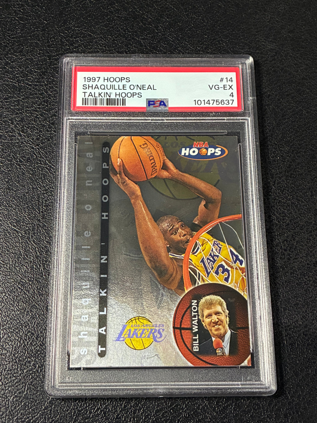 1997-98 NBA Hoops - Talkin' Hoops Shaquille O'Neal #14 PSA 4🔥