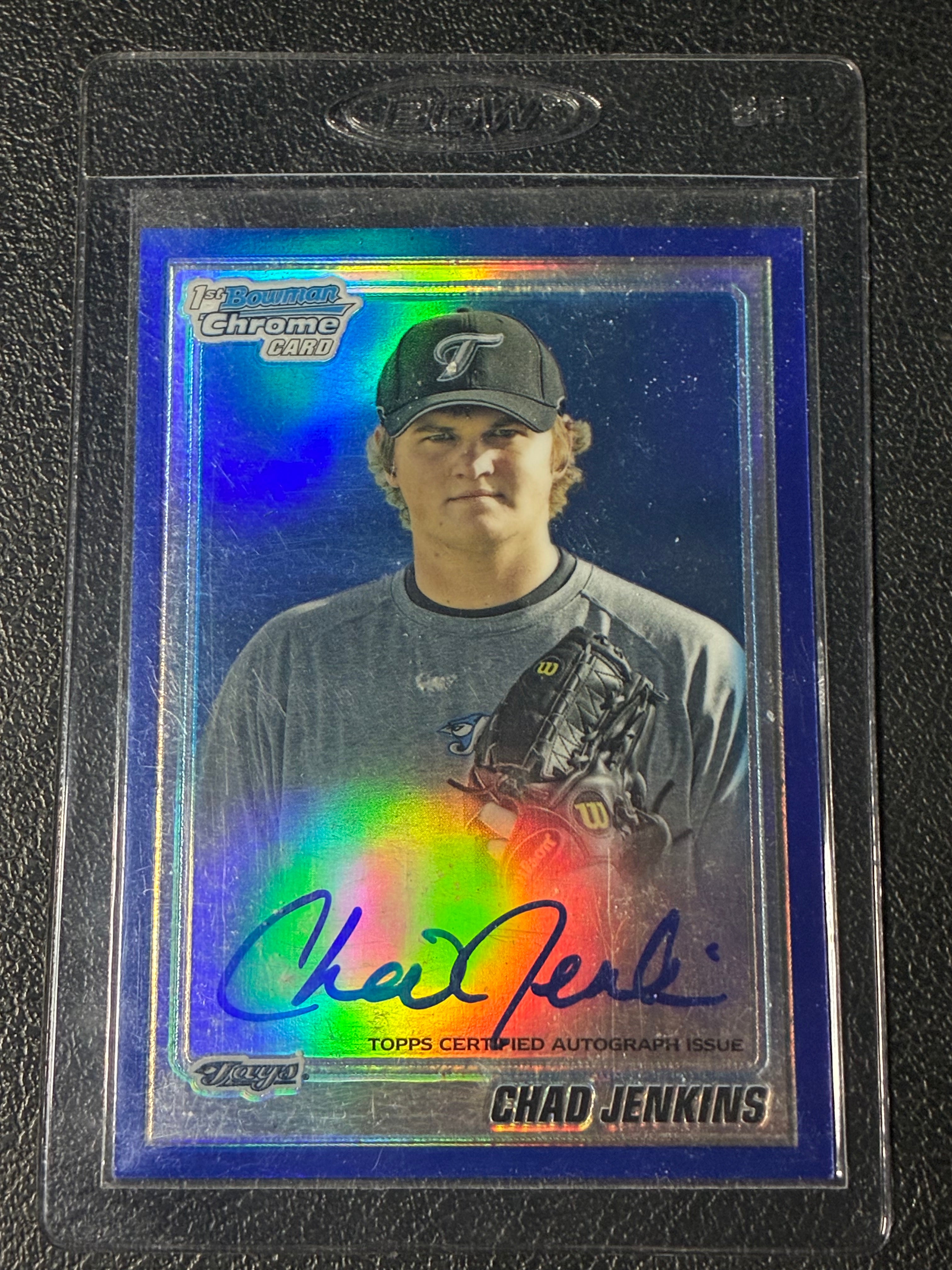 2010 Topps 1st Bowman Chrome Chad Jenkins Auto #BCP94 Blue Refractor /150 SP🔥