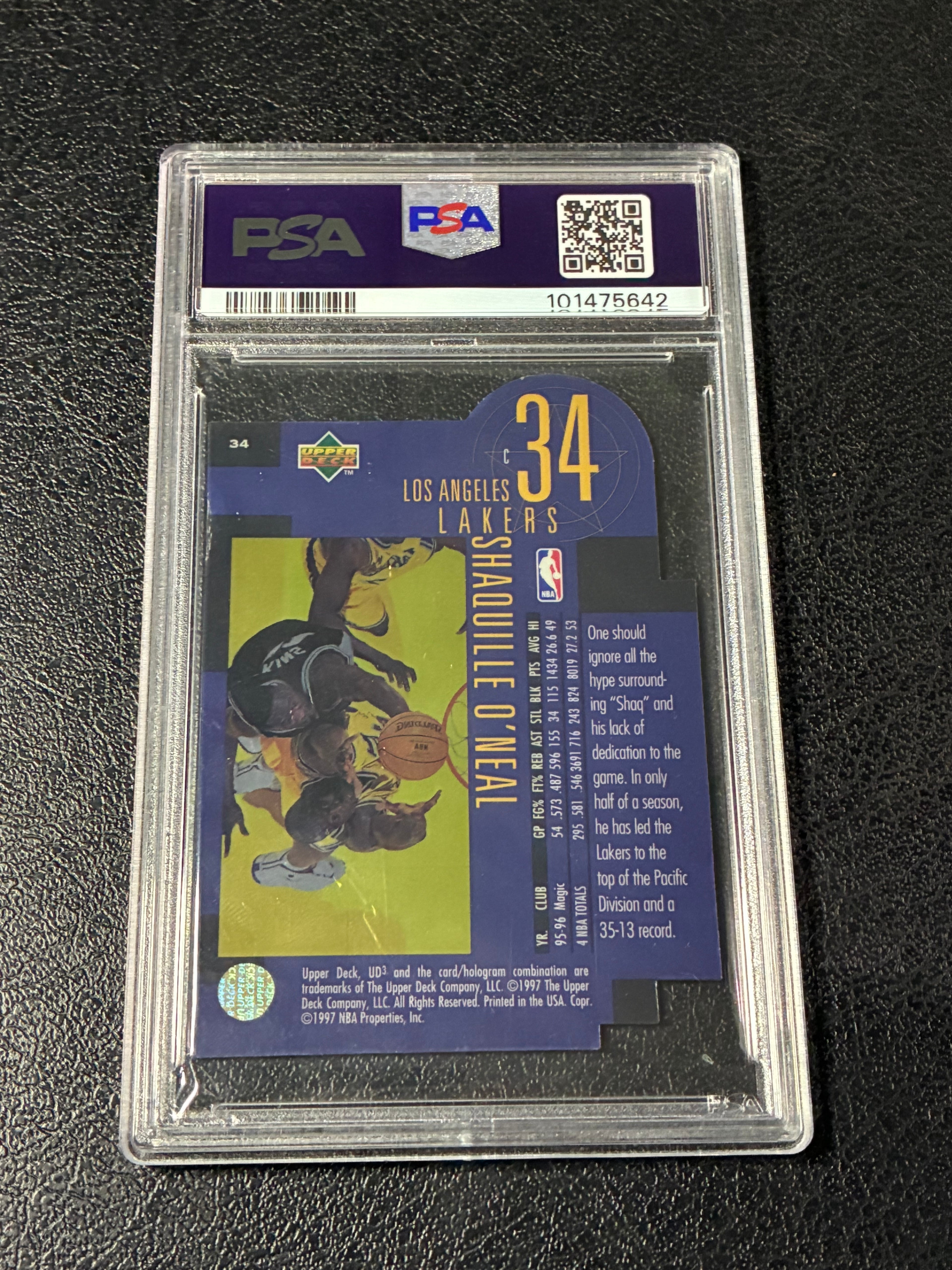 1996-97 Upper Deck UD3 - Star Focus Shaquille O'Neal #34 PSA 6🔥