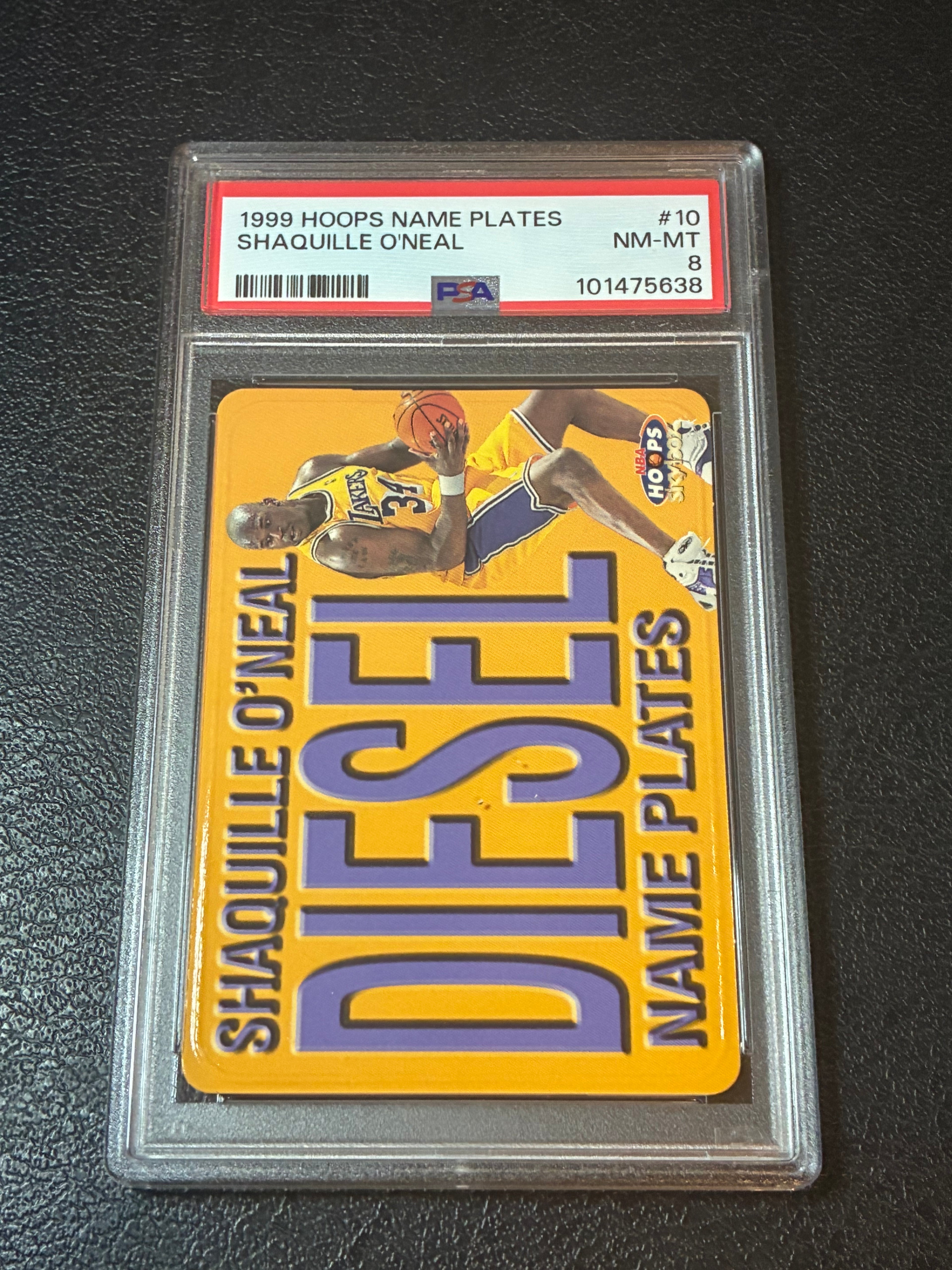 1999 NBA Hoops Name Plates #10 Shaquille O'Neal PSA 8🔥