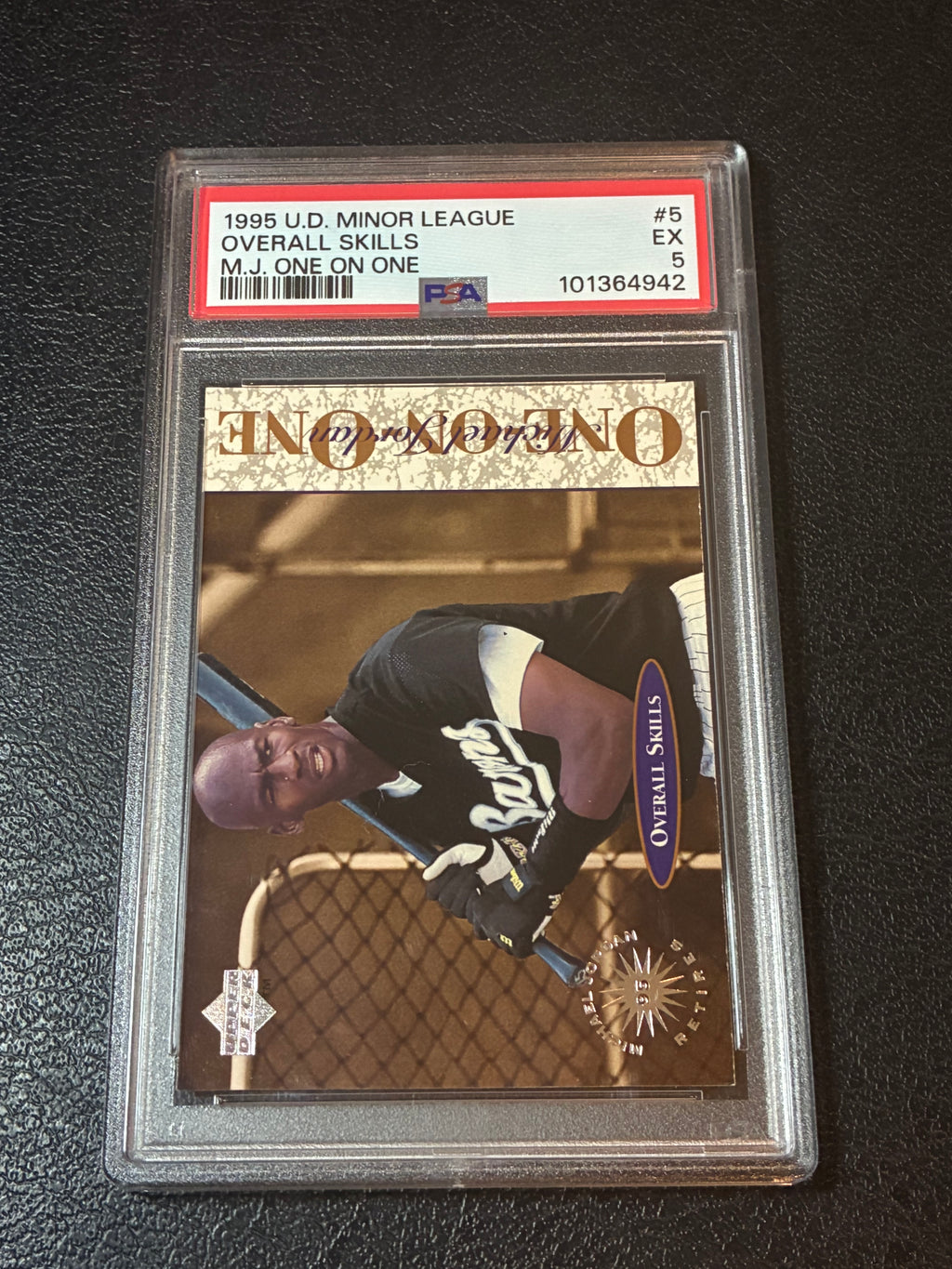 1995 Upper Deck Minor League M.J. One on One #5 Michael Jordan PSA 5🔥
