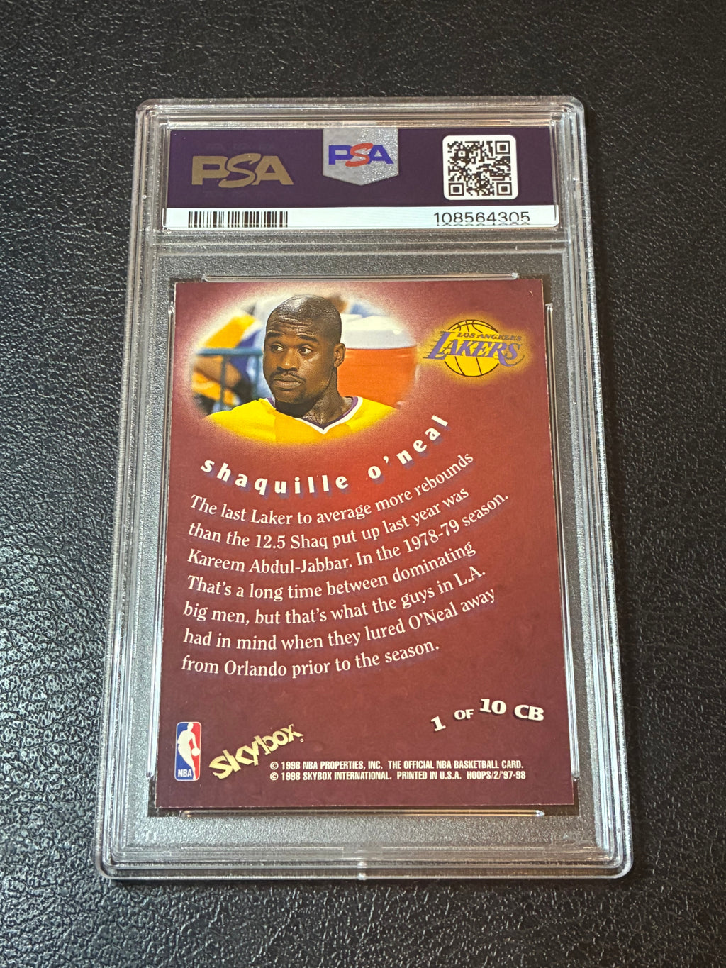 1997 NBA Hoops Shaquille O’Neal Chairman Of The Boards #CB1 PSA 7🔥