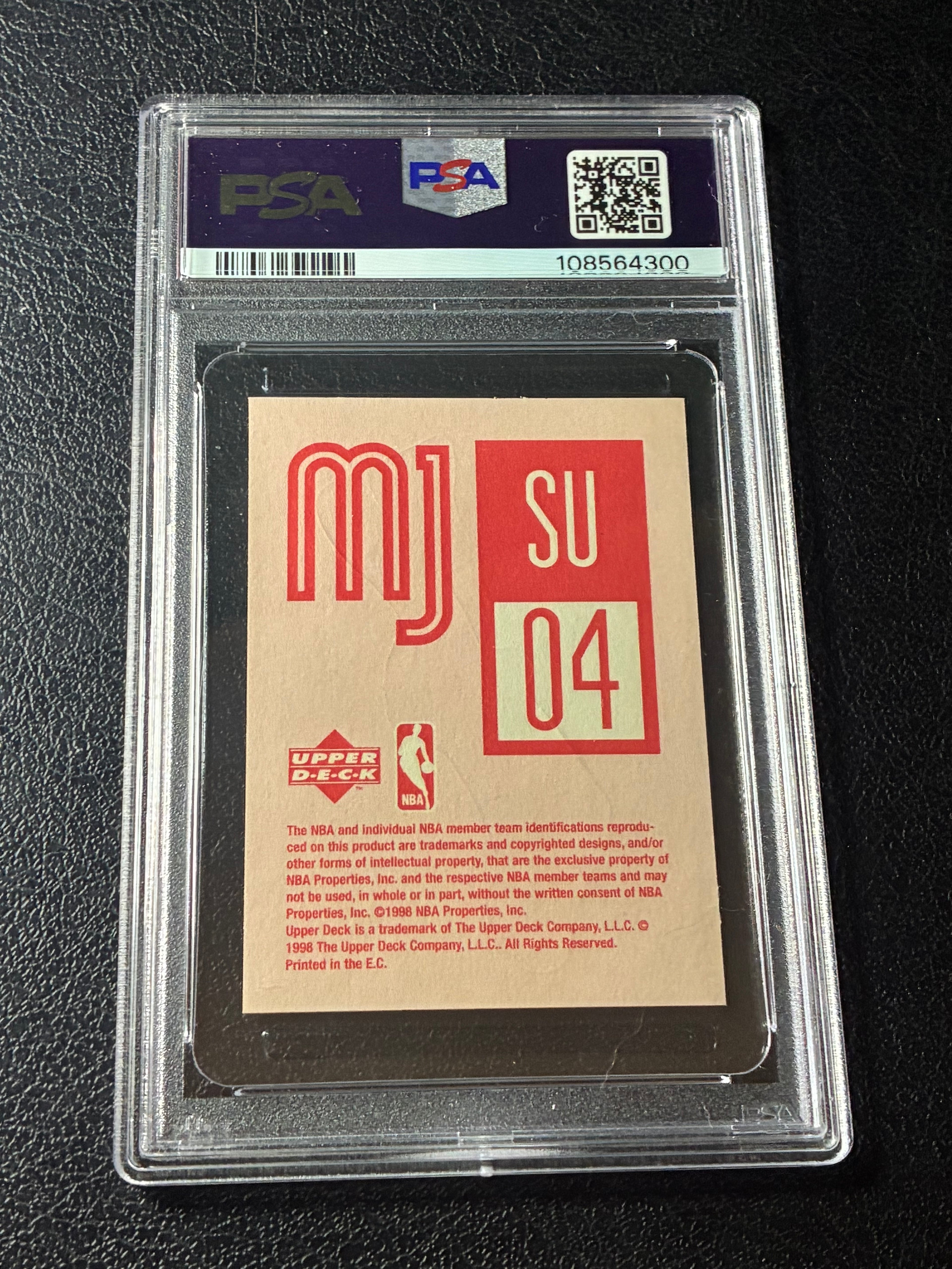 1998 Upper Deck International Michael Jordan MJ Stickers #SU4 PSA 7🔥