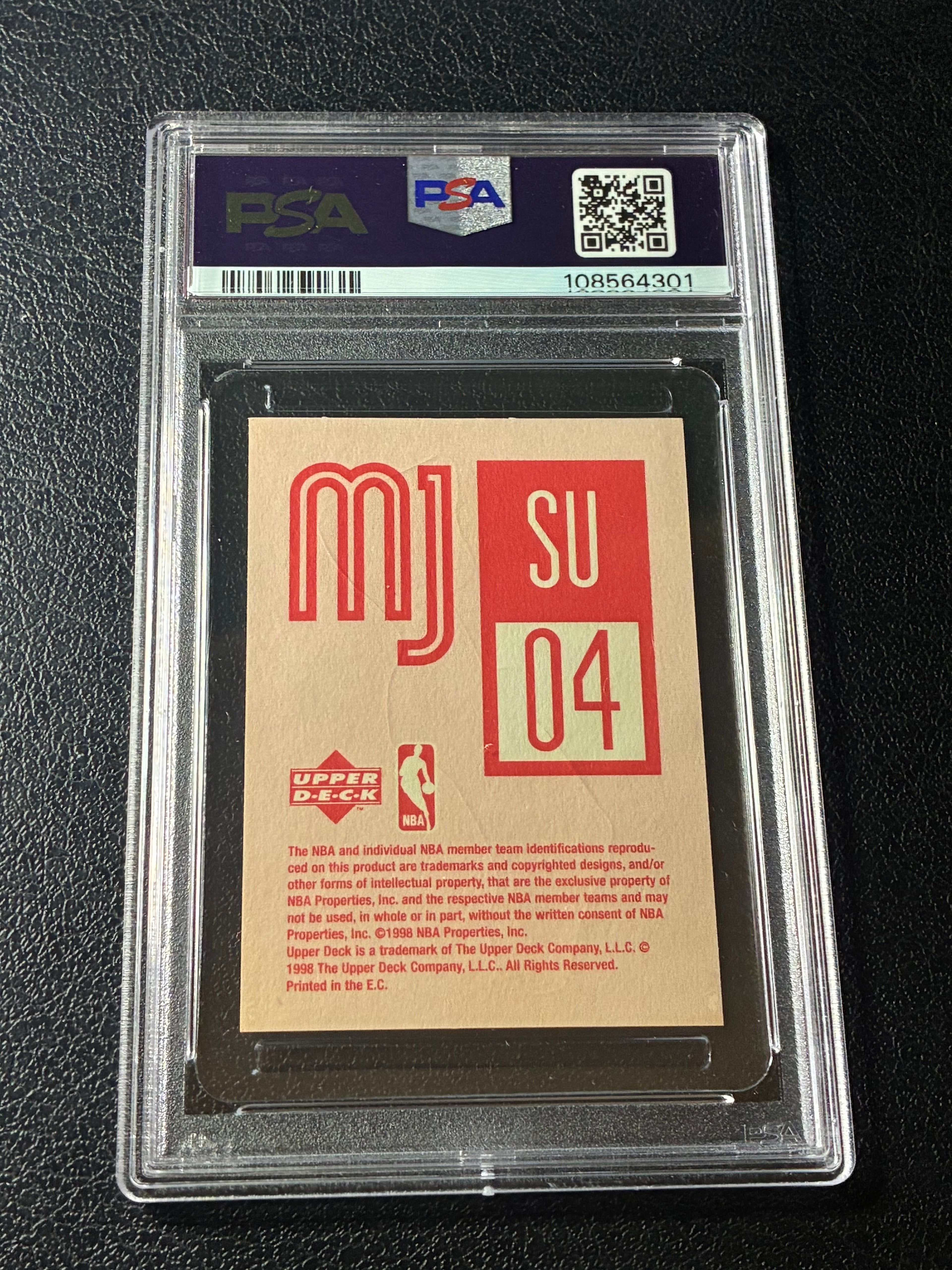 1998 Upper Deck International Michael Jordan MJ Stickers #SU4 PSA 6🔥