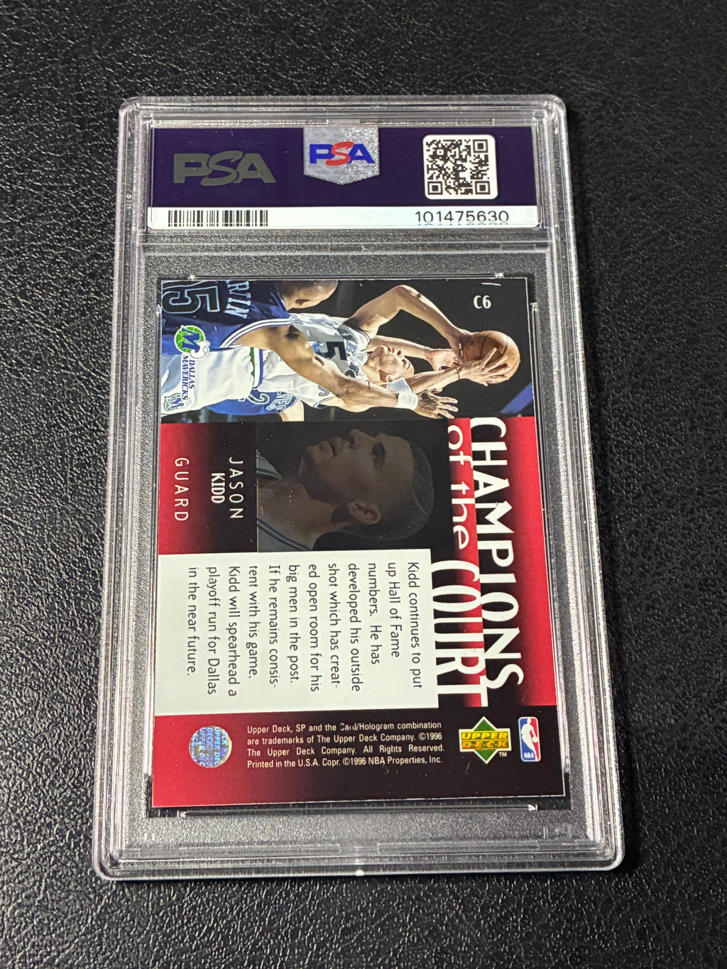 1995 SP Championship Jason Kidd Champions Of The Court #C6 PSA 4🔥