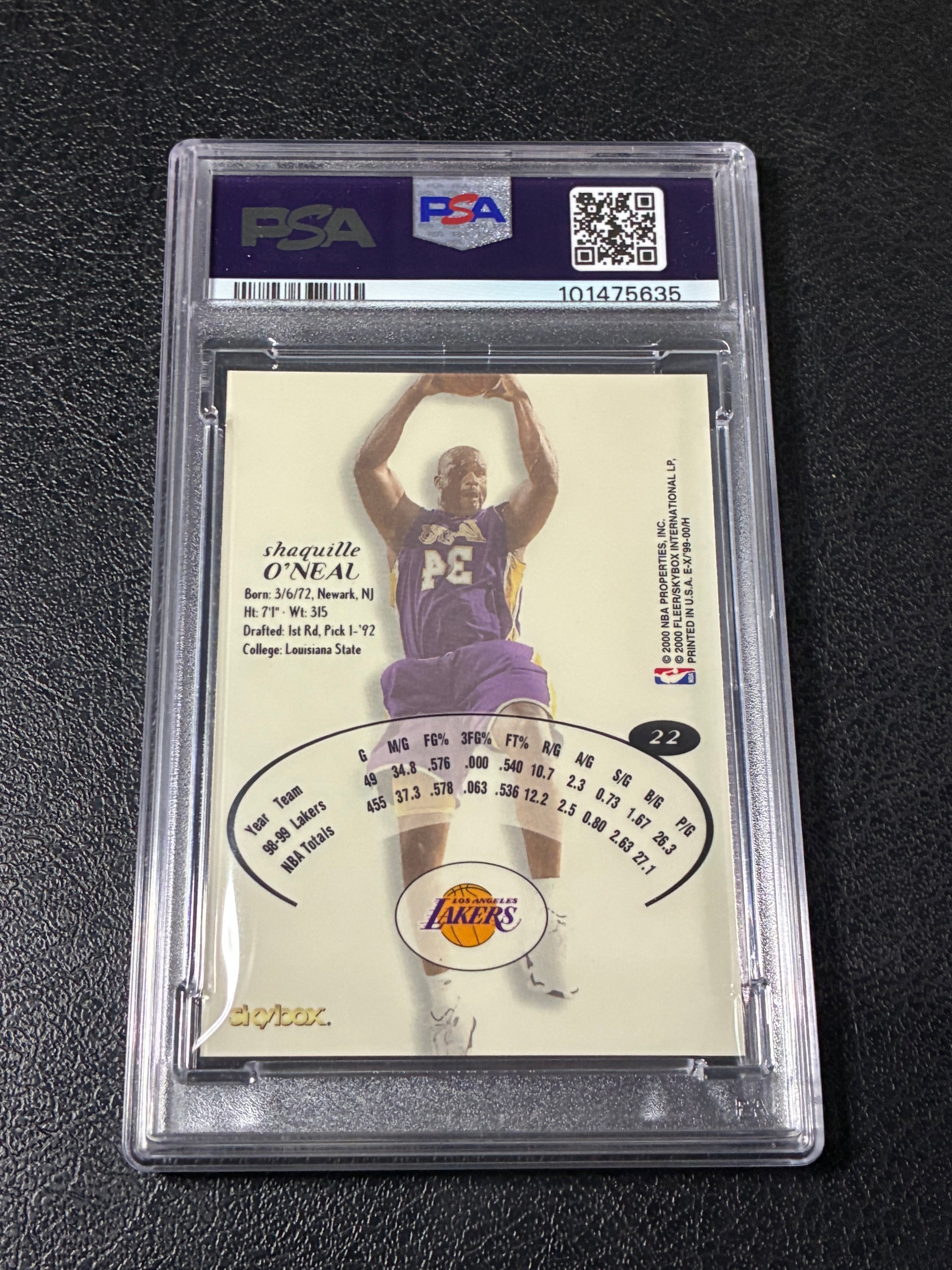 1999 Skybox E-X Shaquille O’Neal #22 PSA 8🔥