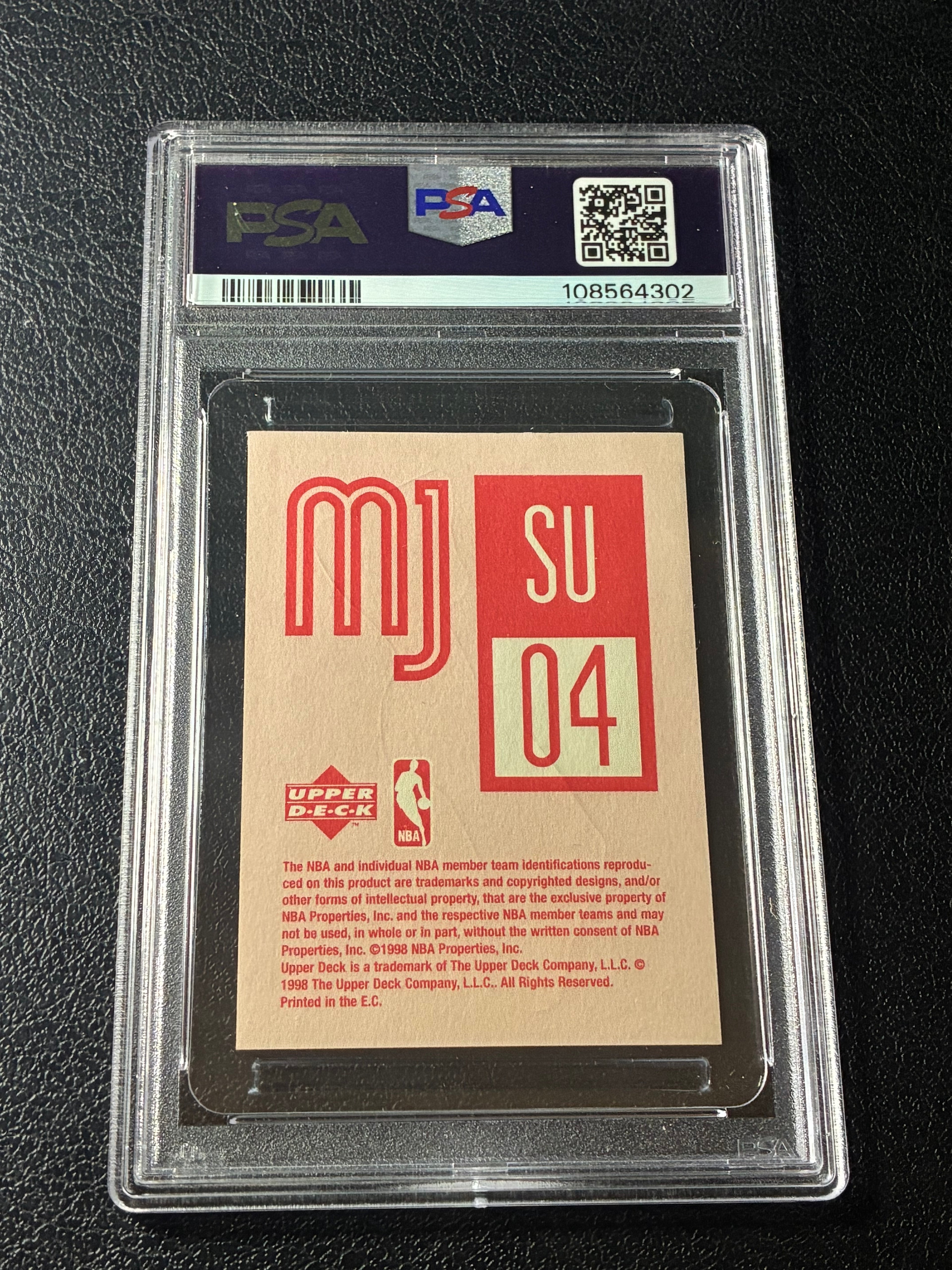 1998 Upper Deck International Michael Jordan MJ Stickers #SU4 SP PSA 7🔥