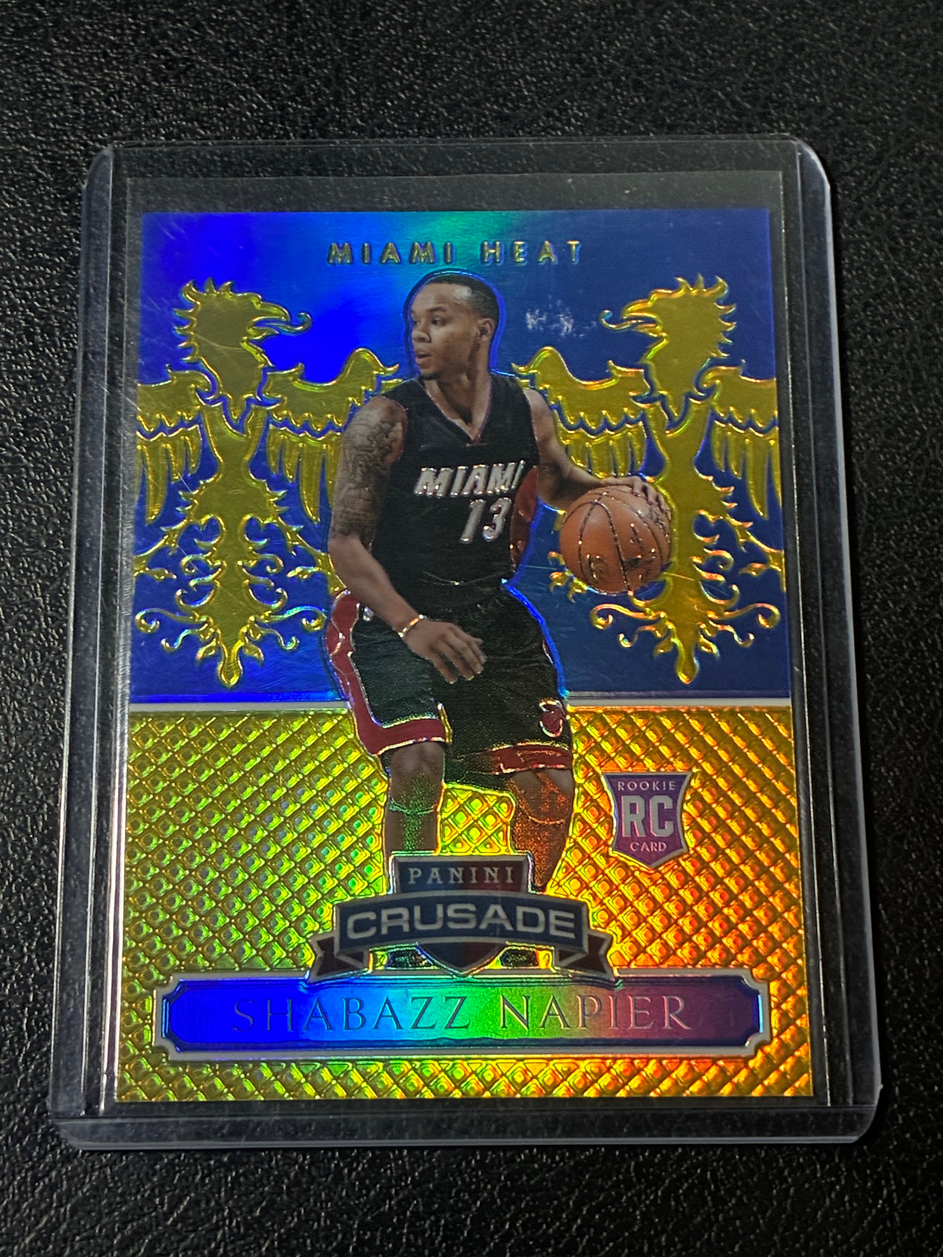 2014-15 Panini Excalibur Shabazz Napier #175 Panini Crusade Blue SP /149 (RC)🔥