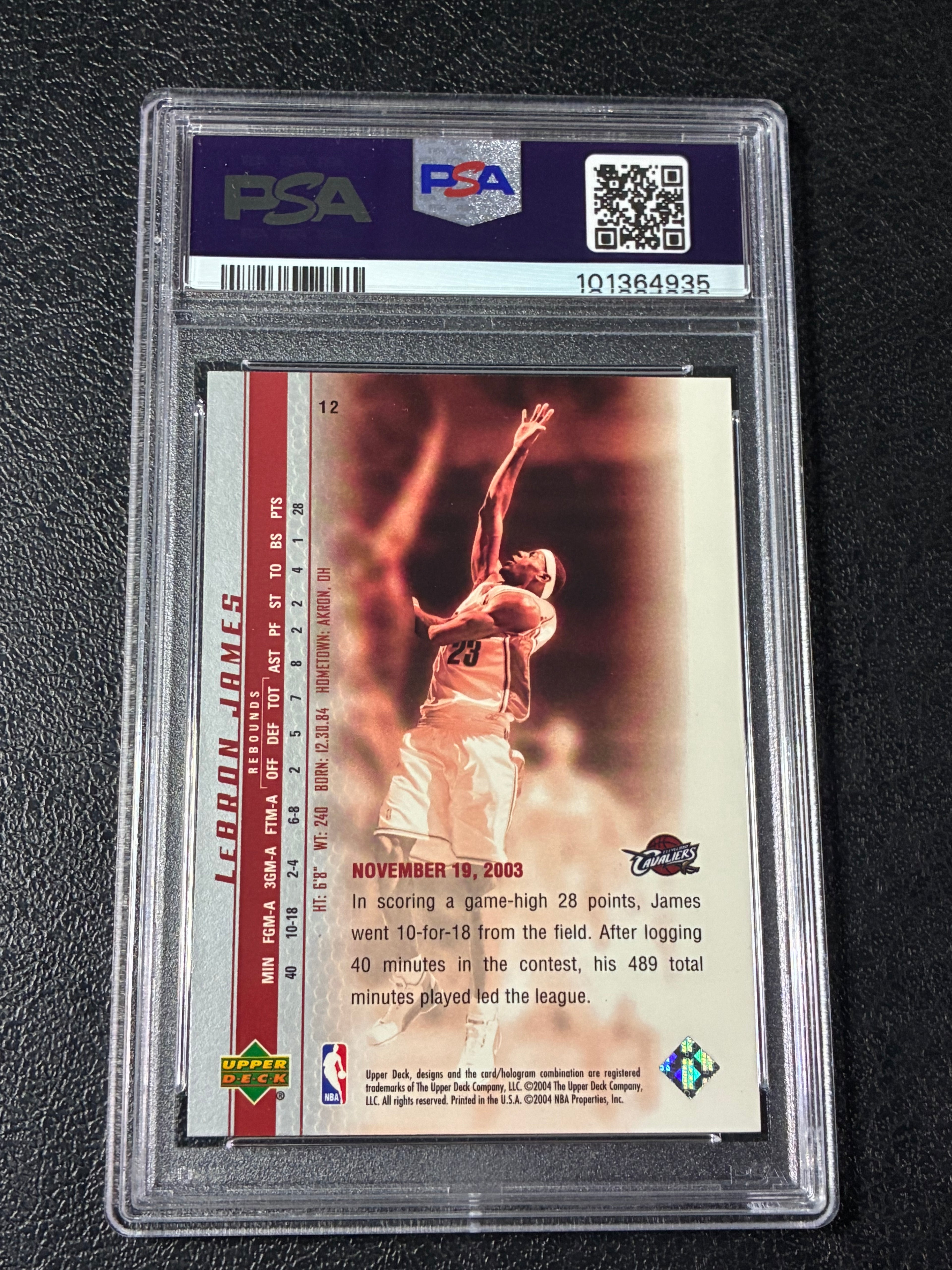 2003 Upper Deck Lebron James Phenomenal Beginning - #12 (RC) PSA 9🔥✅