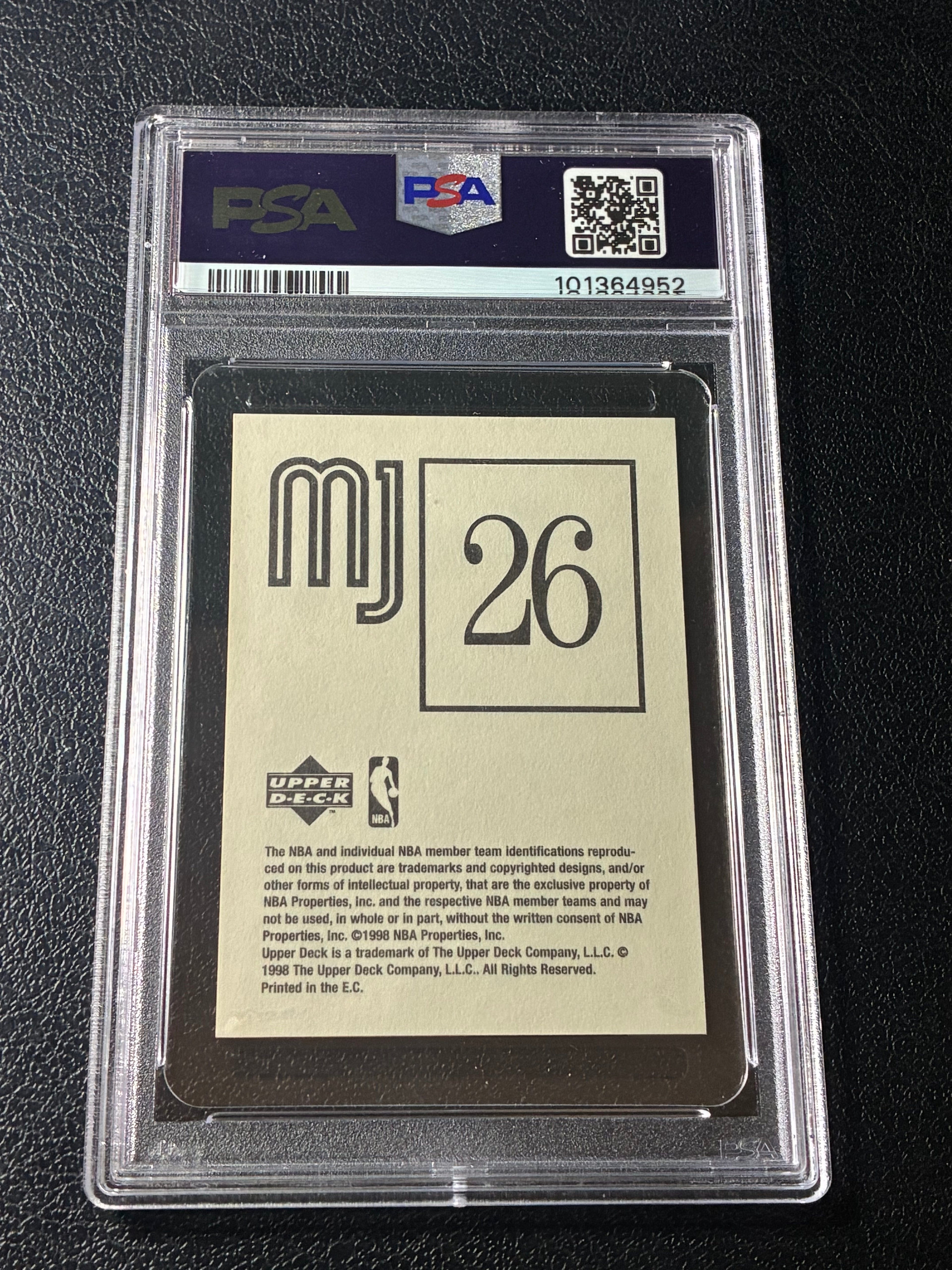 1998 Upper Deck International Michael Jordan MJ Stickers #26 PSA 5🔥