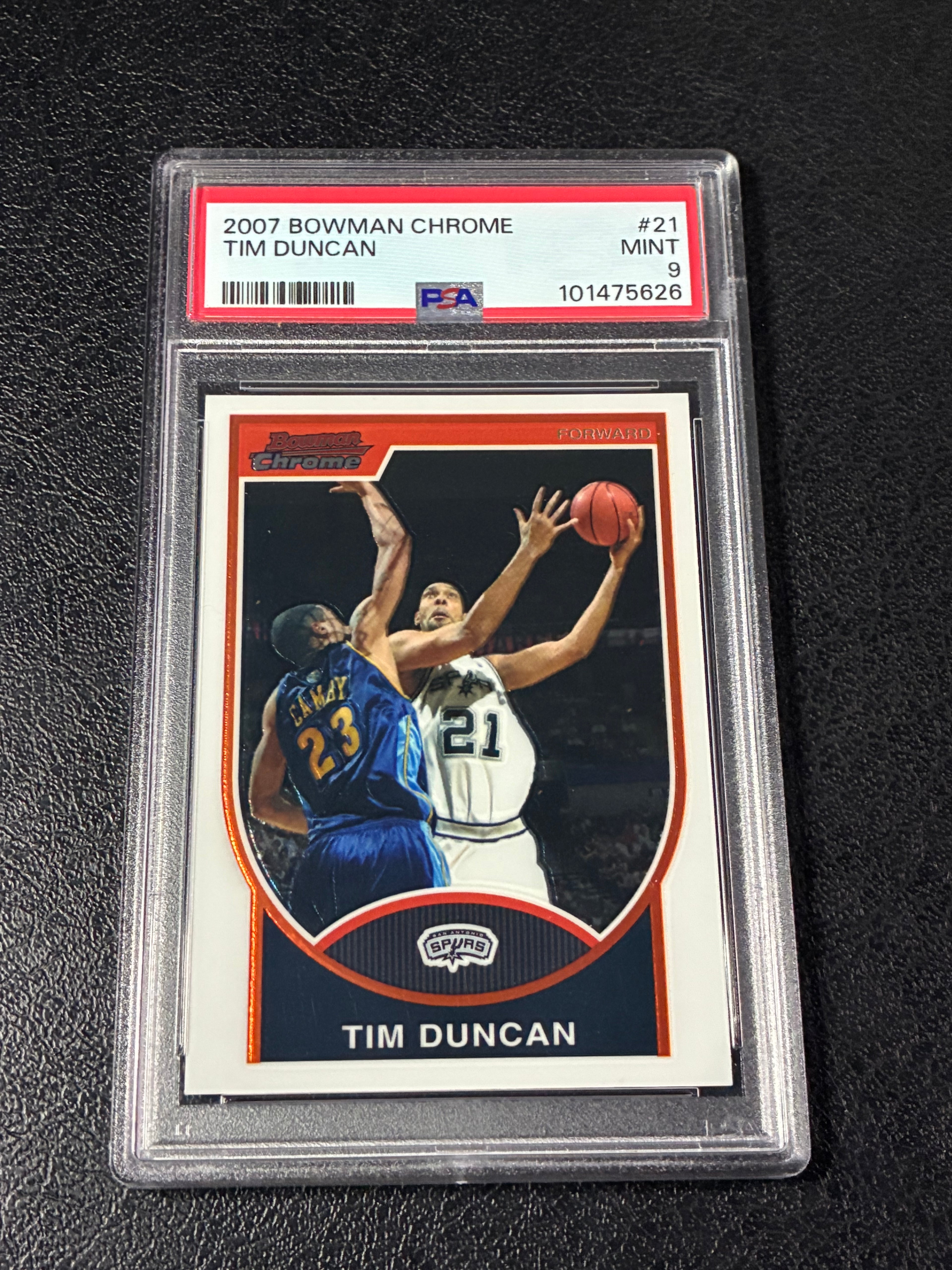 2007 Bowman Chrome Tim Duncan #21 PSA 9🔥