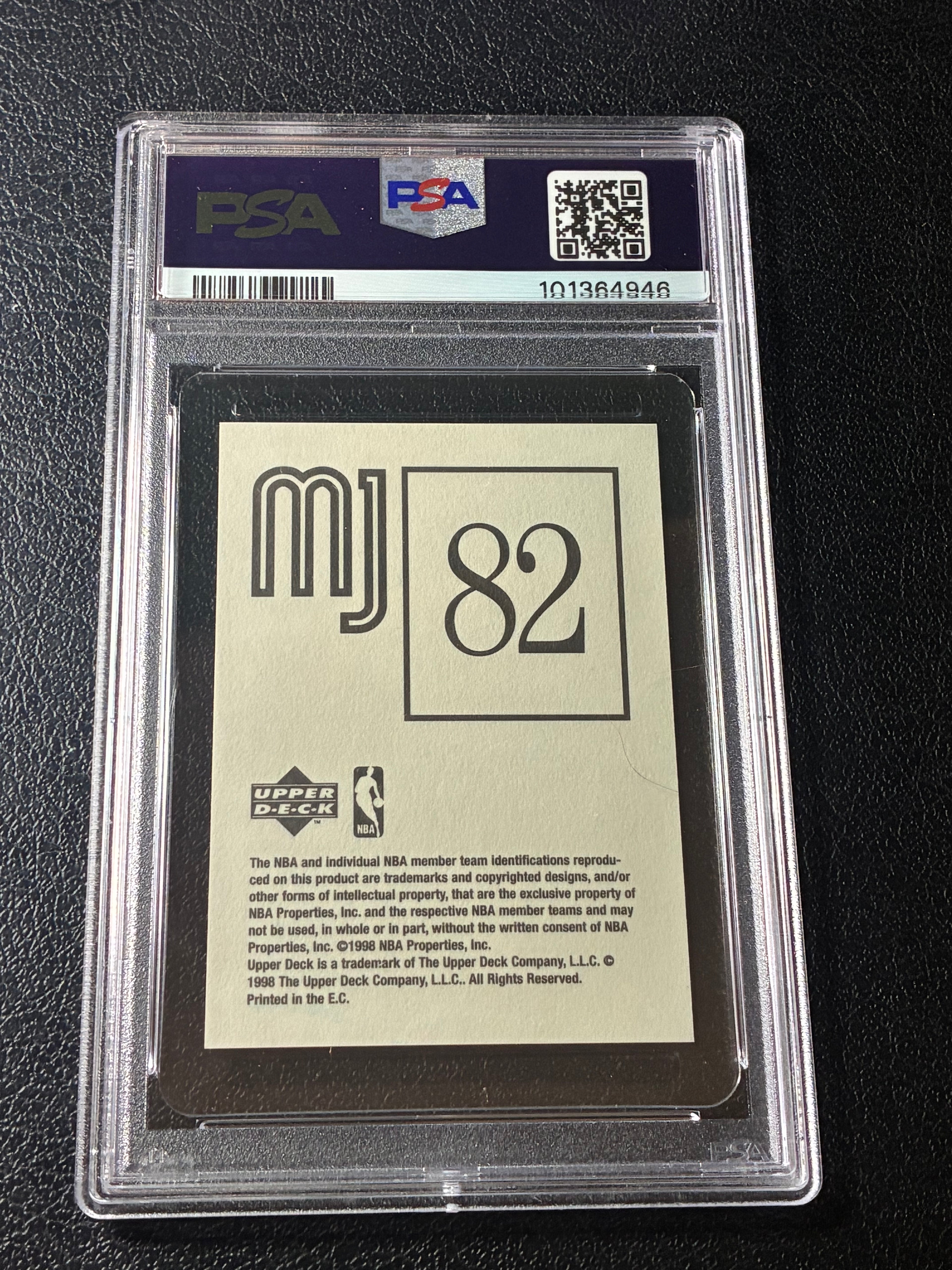 1998 Upper Deck International Michael Jordan MJ Stickers #82 PSA 7🔥