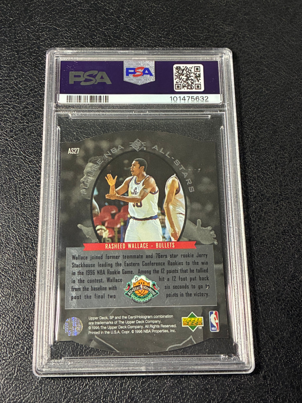 1995 SP All Stars Die Cut Rasheed Wallace #AS27 PSA 7🔥