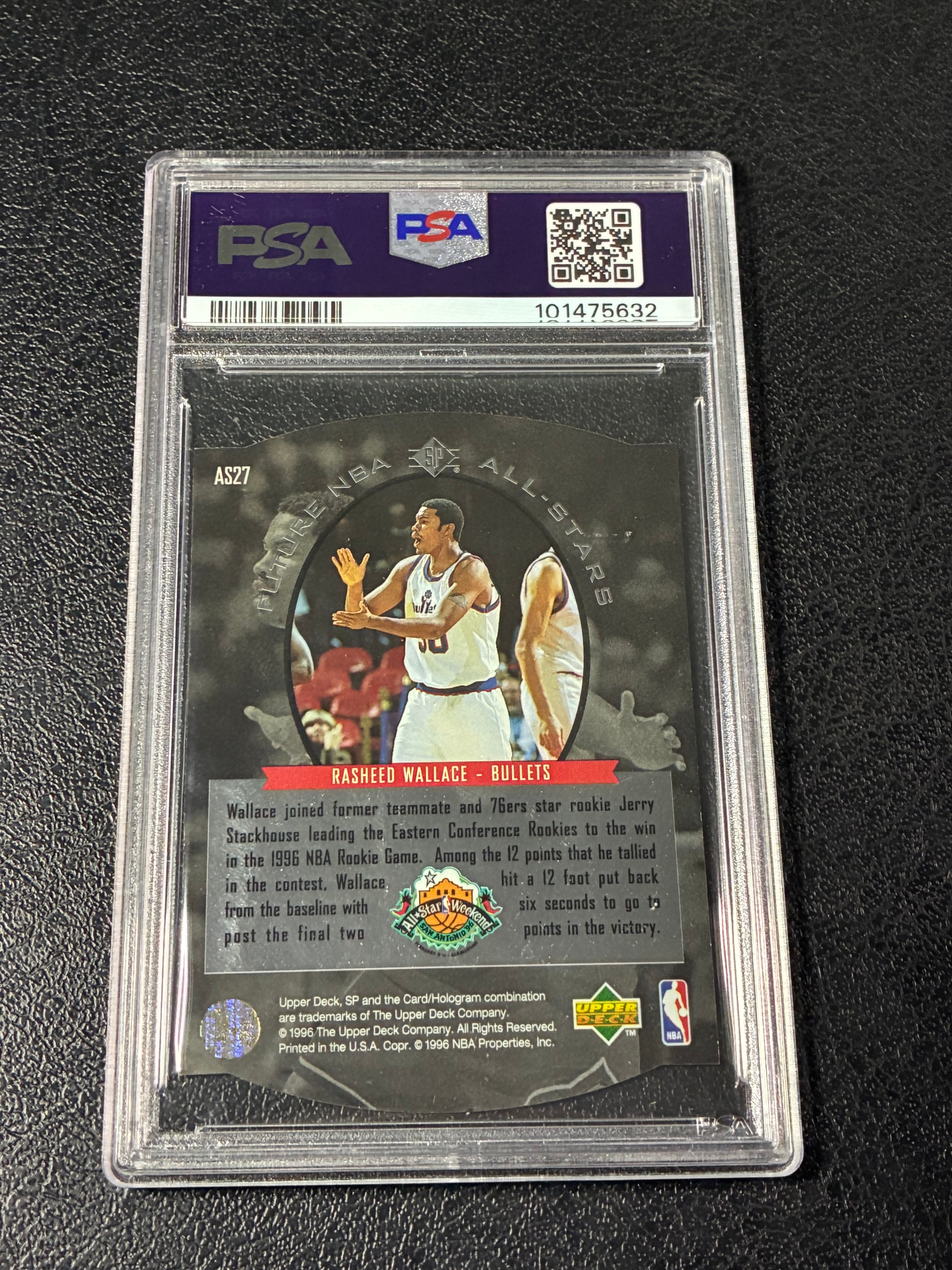 1995 SP All Stars Die Cut Rasheed Wallace #AS27 PSA 7🔥