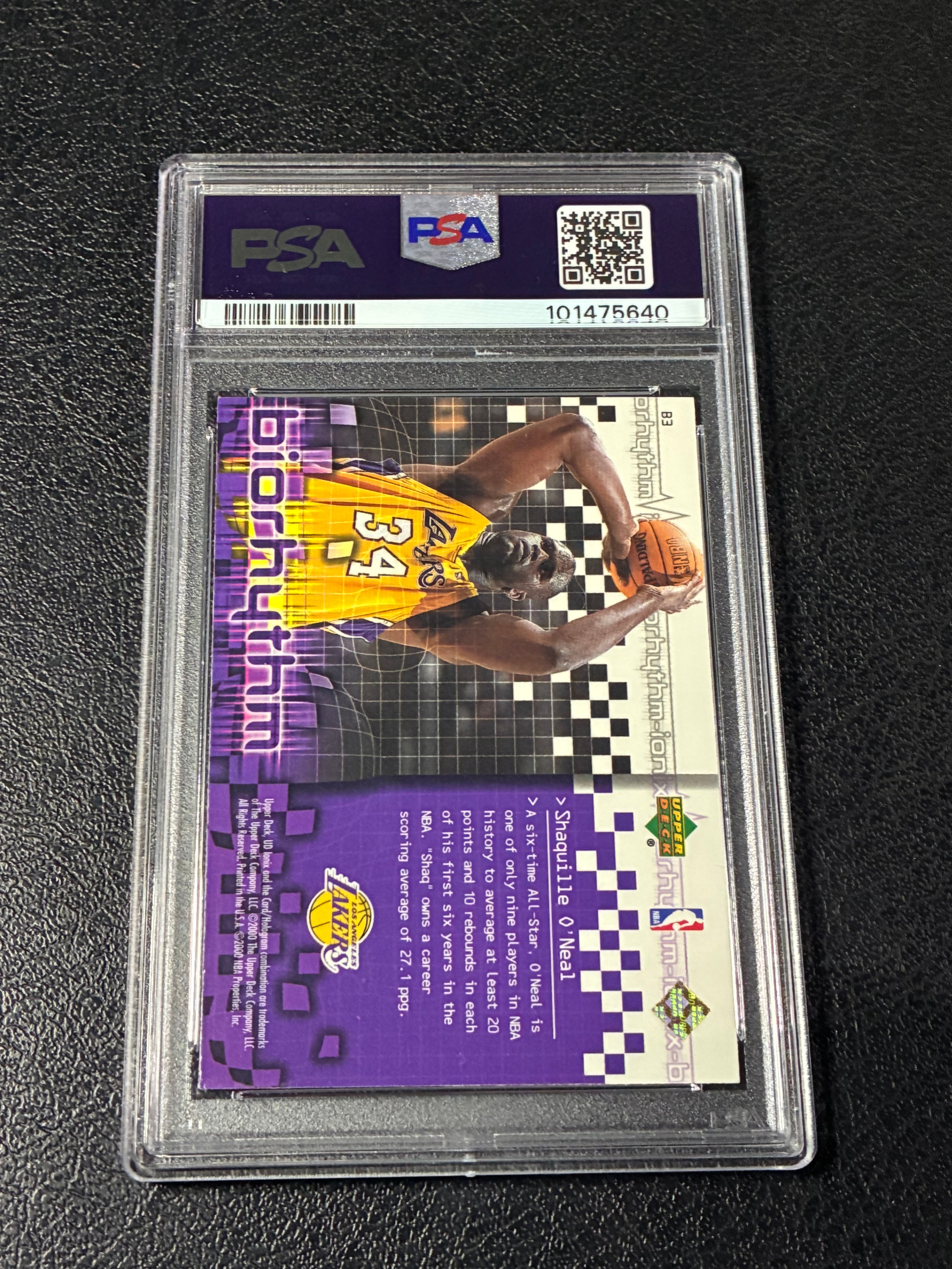 1999 Upper Deck Ionix Shaquille O’Neal Biorhythm #B3 PSA 8🔥