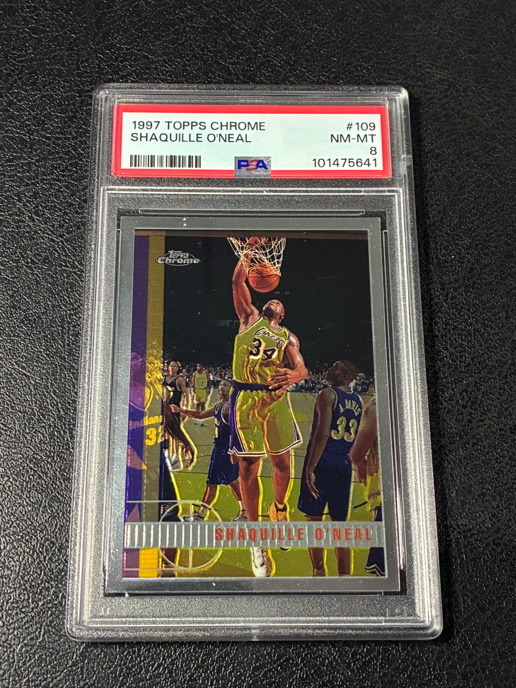 1997 Topps Chrome Shaquille O’Neal #109 PSA 8🔥