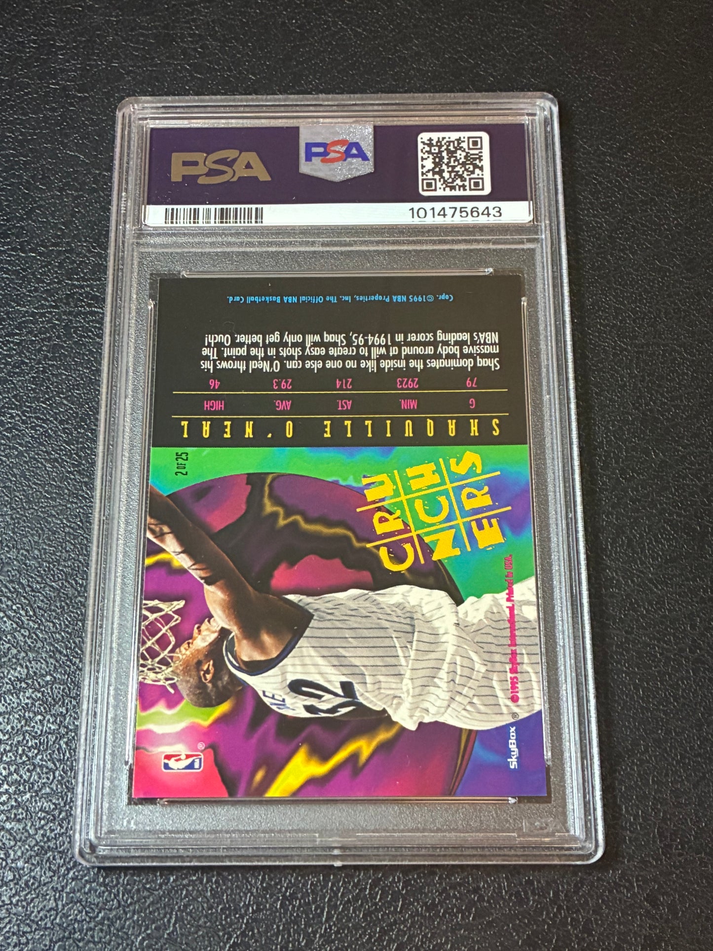 1995-96 NBA Hoops - # Crunchers Shaquille O'Neal #2 PSA 7🔥