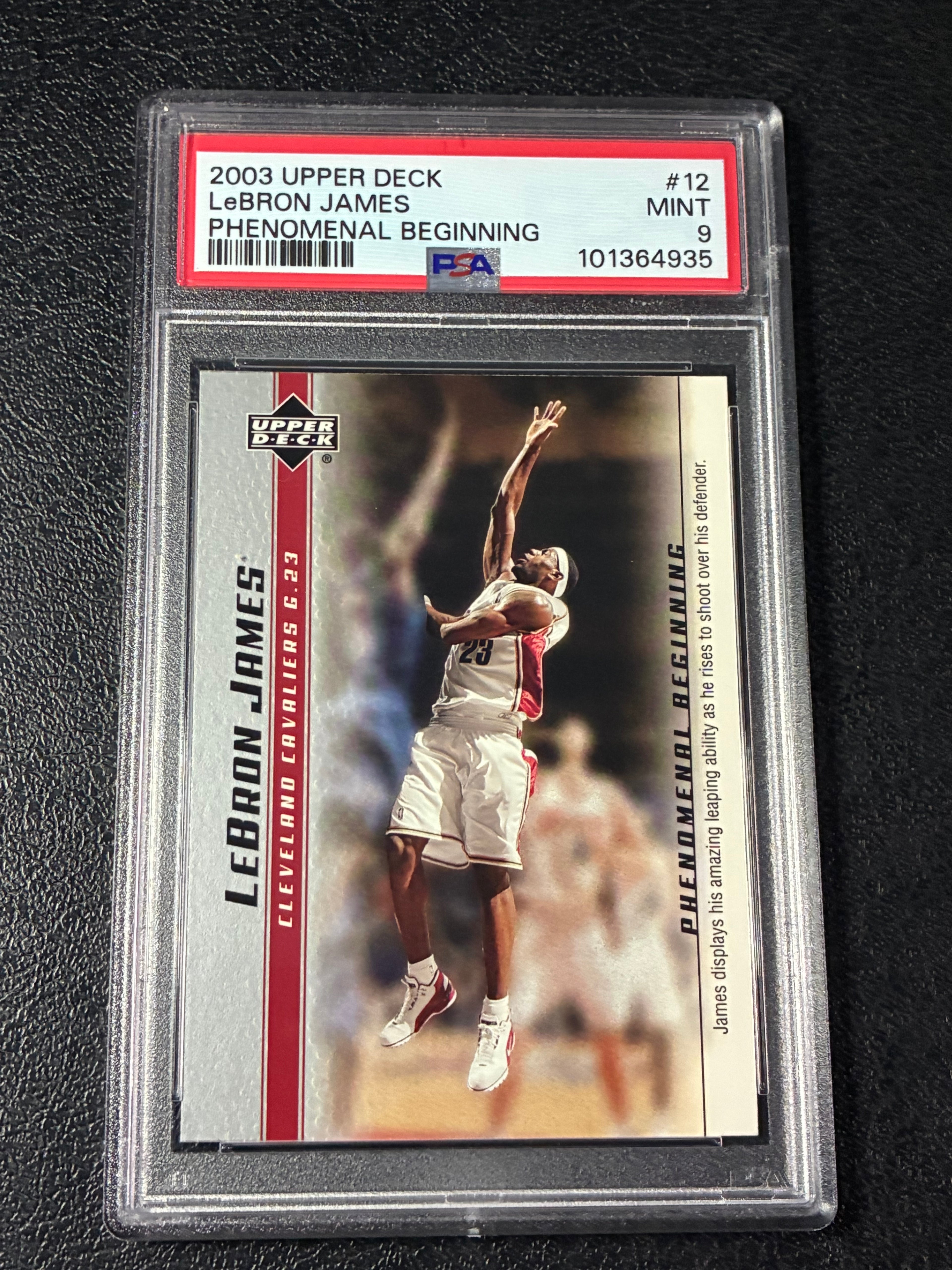2003 Upper Deck Lebron James Phenomenal Beginning - #12 (RC) PSA 9🔥✅