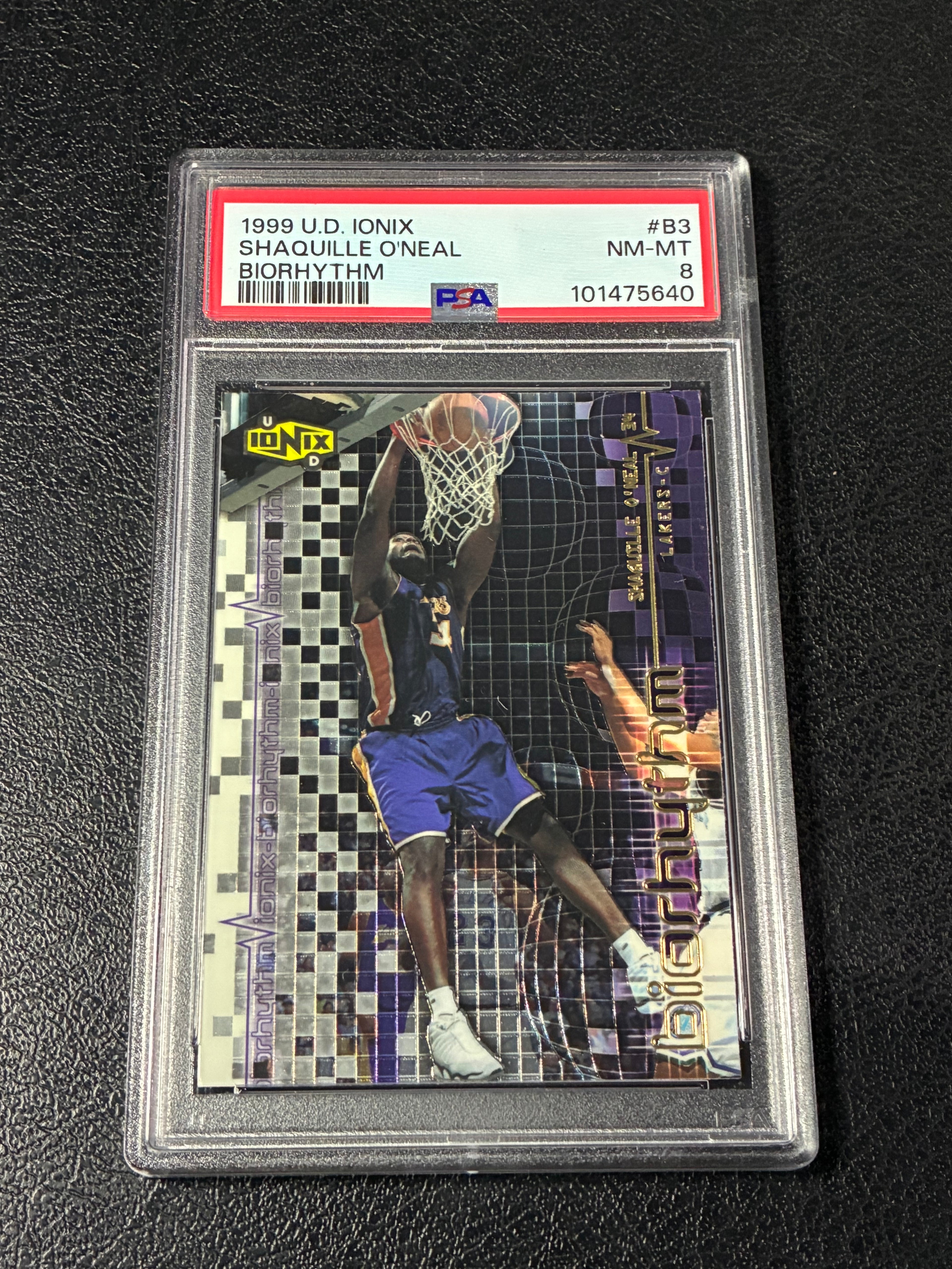 1999 Upper Deck Ionix Shaquille O’Neal Biorhythm #B3 PSA 8🔥