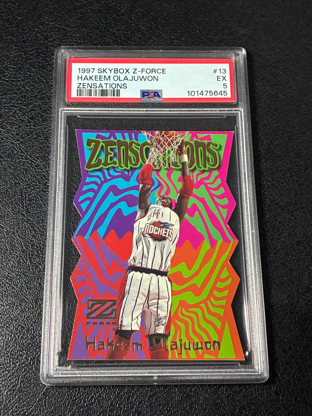 1997-98 Skybox Z-Force Zensations Hakeem Olajuwon #13 PSA 5🔥