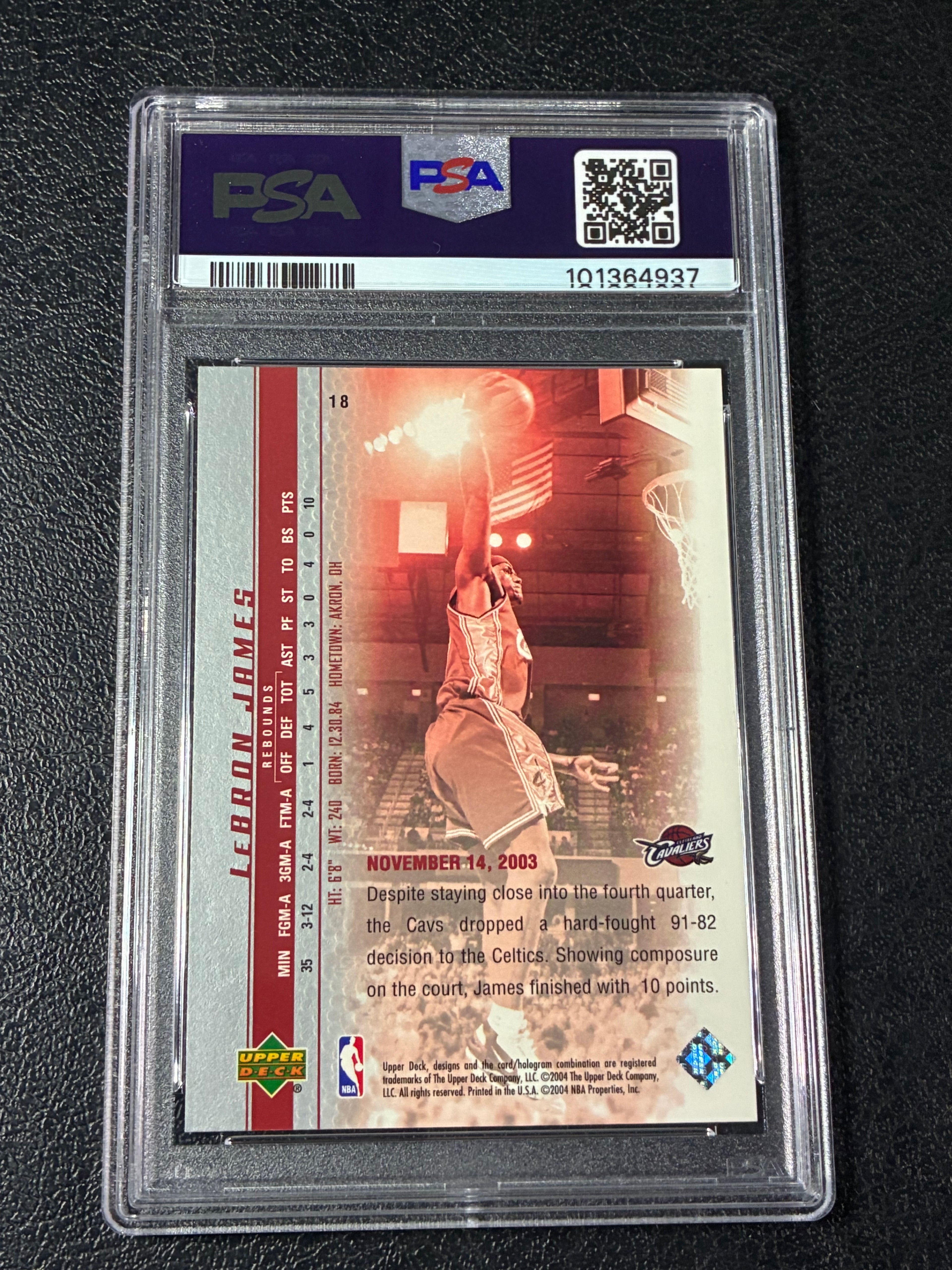 2003-04 Upper Deck Lebron James Phenomenal Beginning - LeBron James #18  PSA 8🔥