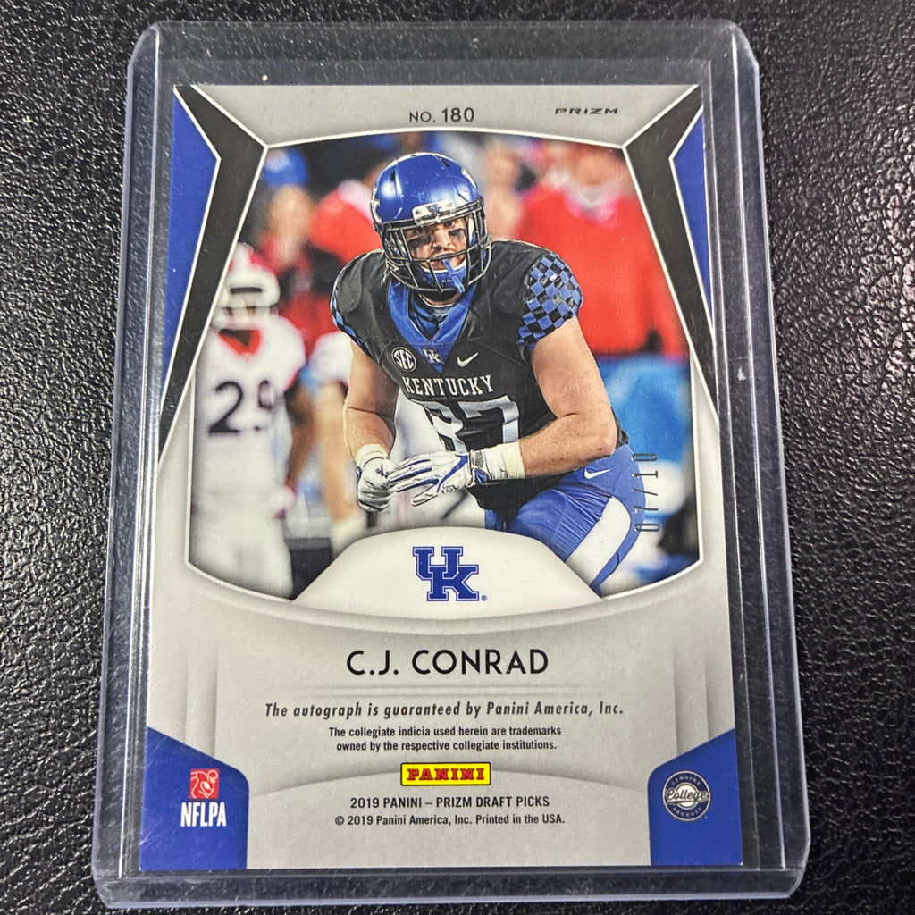 2019 Panini Prizm Draft Picks CJ Conrad Gold Auto /10