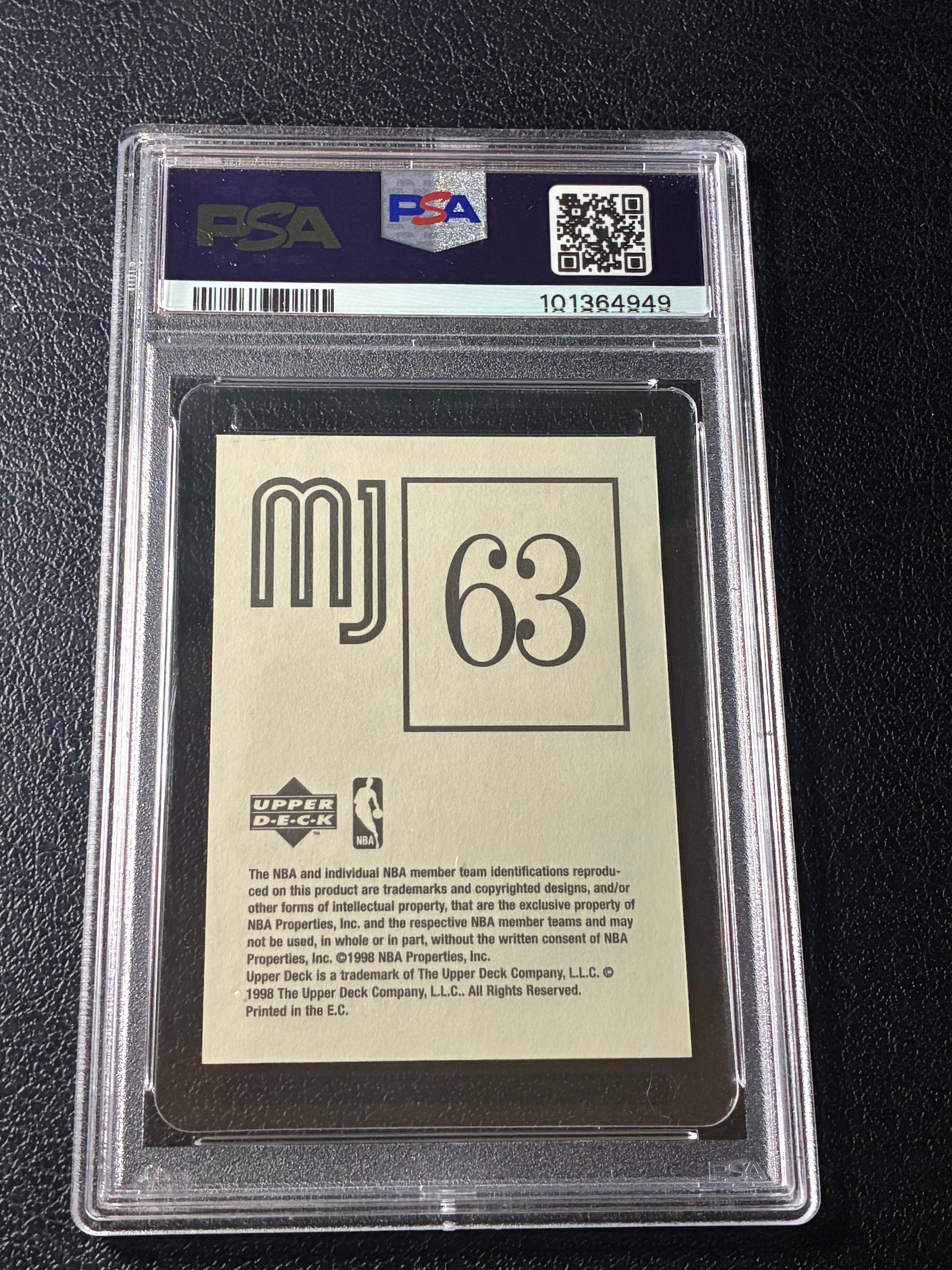 1998 Upper Deck International Michael Jordan MJ Stickers #63 PSA 7🔥