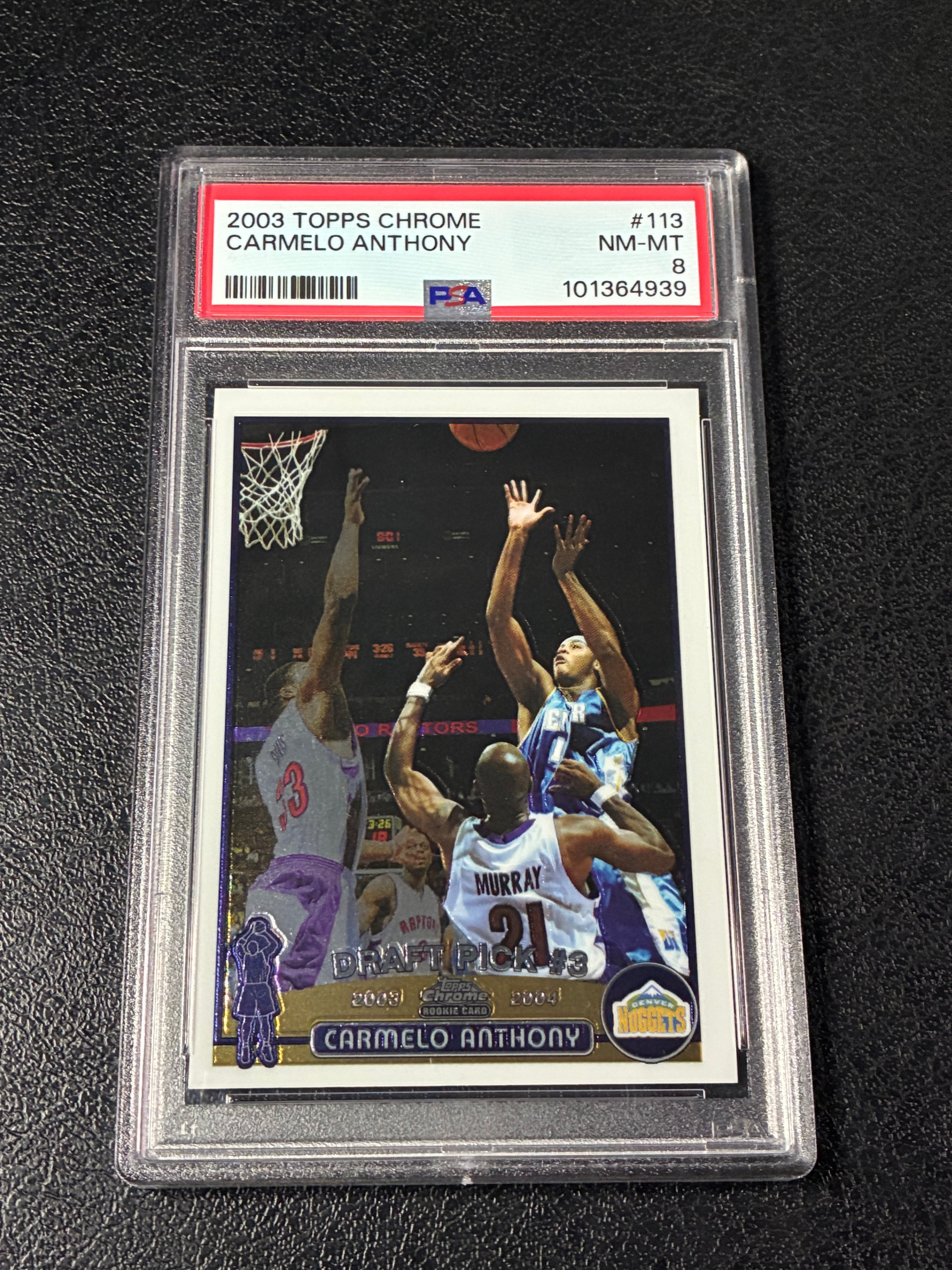 2003-04 Topps Chrome - Carmelo Anthony #113 (RC) PSA 8🔥