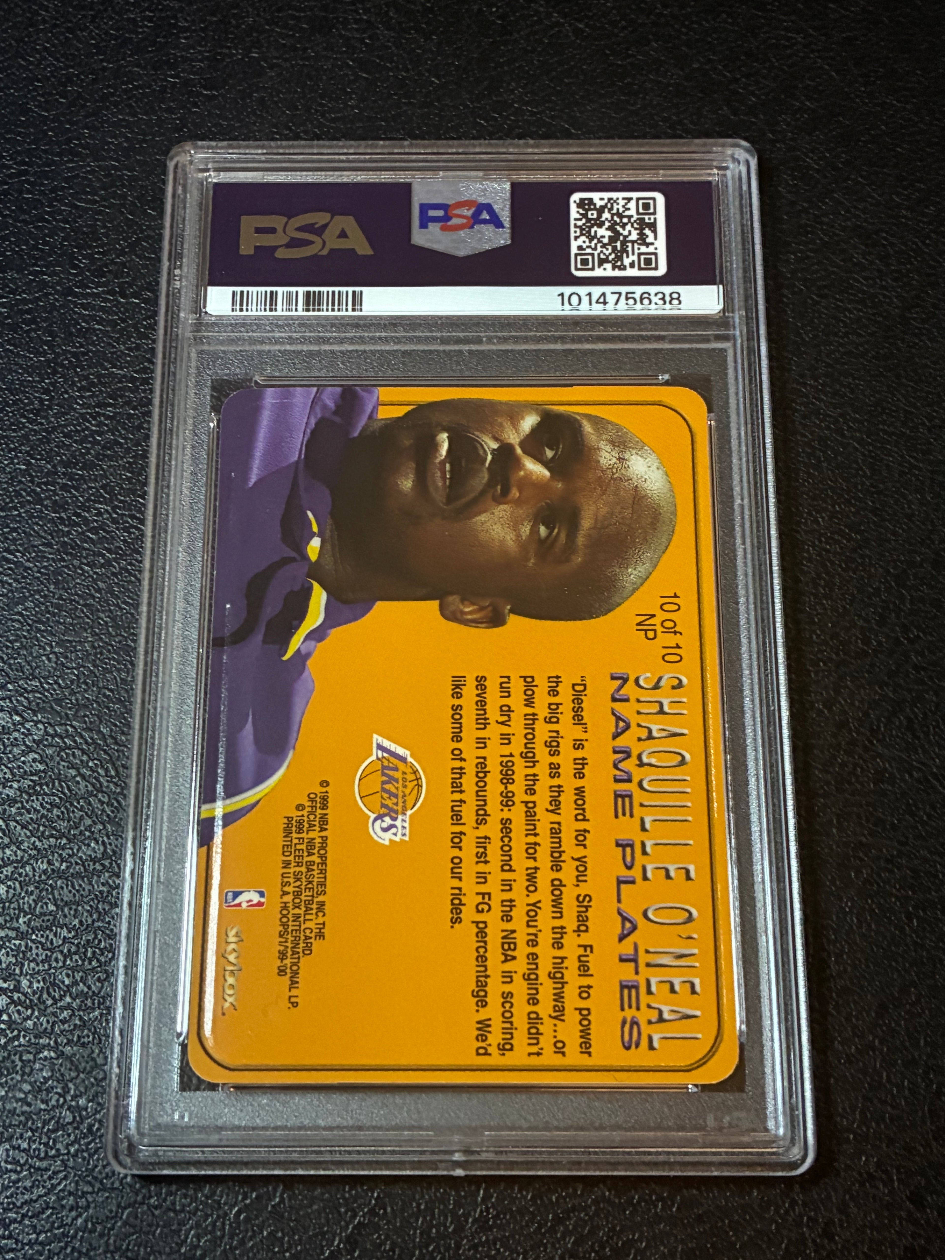 1999 NBA Hoops Name Plates #10 Shaquille O'Neal PSA 8🔥