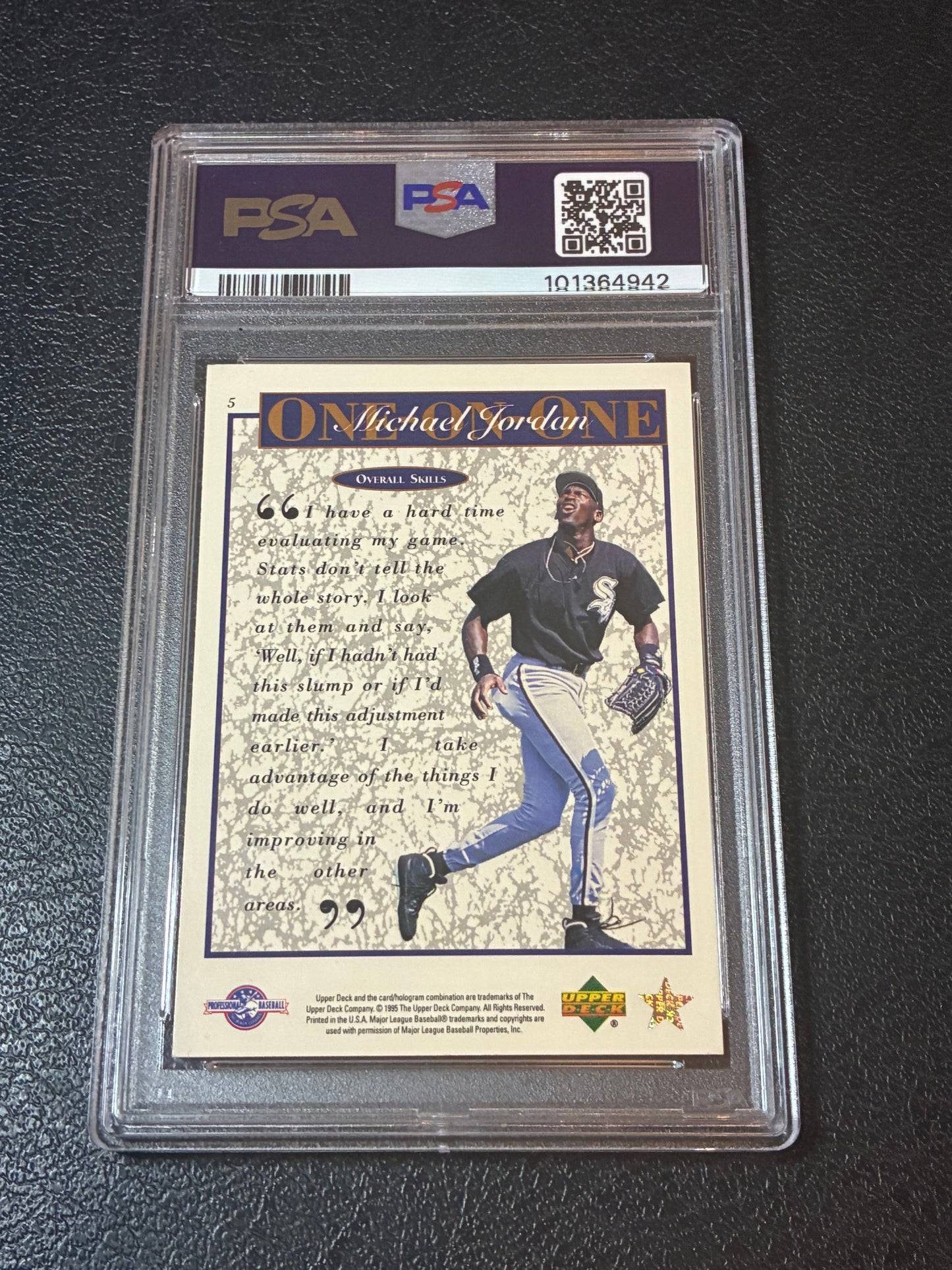 1995 Upper Deck Minor League M.J. One on One #5 Michael Jordan PSA 5🔥