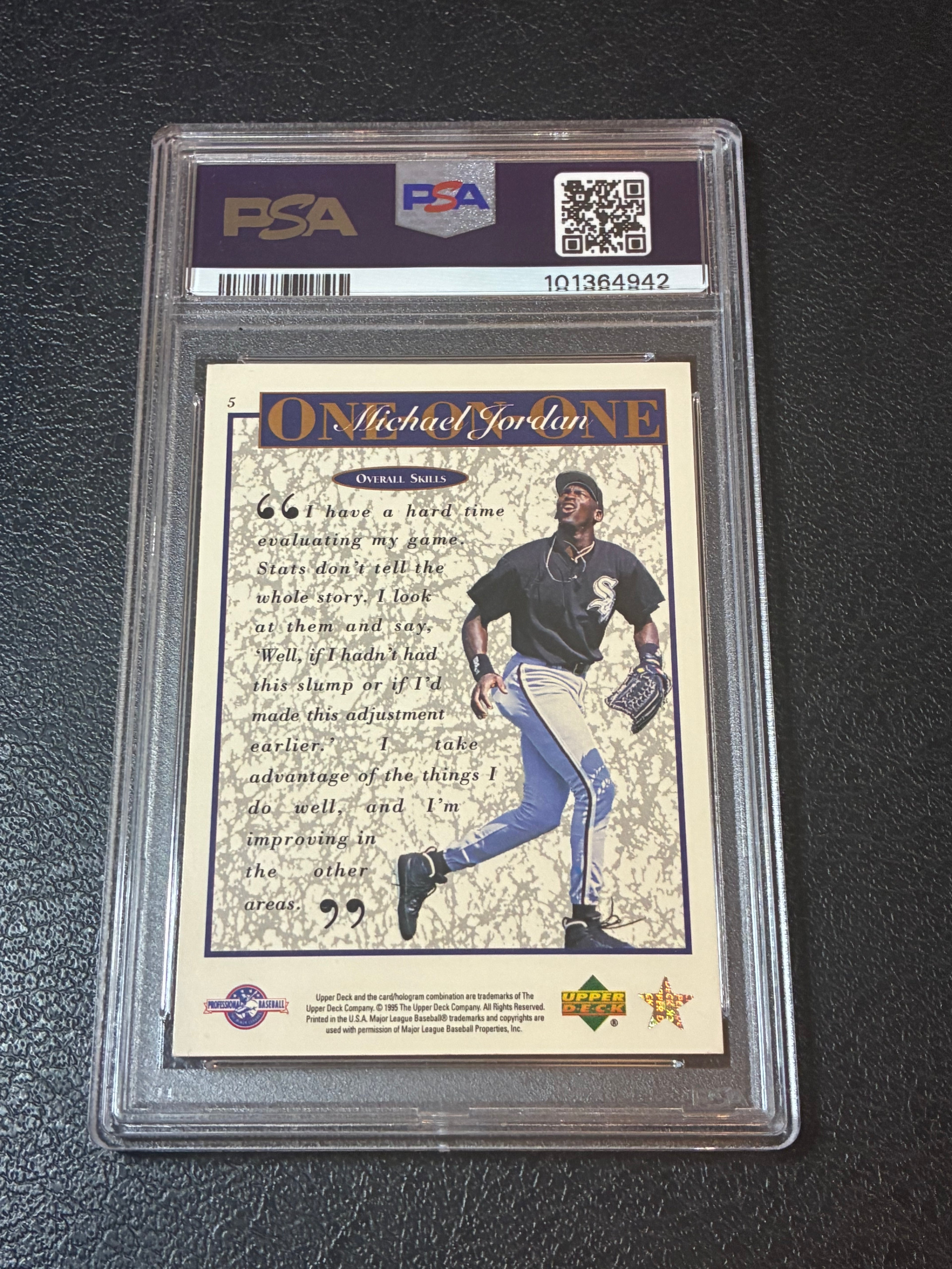 1995 Upper Deck Minor League M.J. One on One #5 Michael Jordan PSA 5🔥