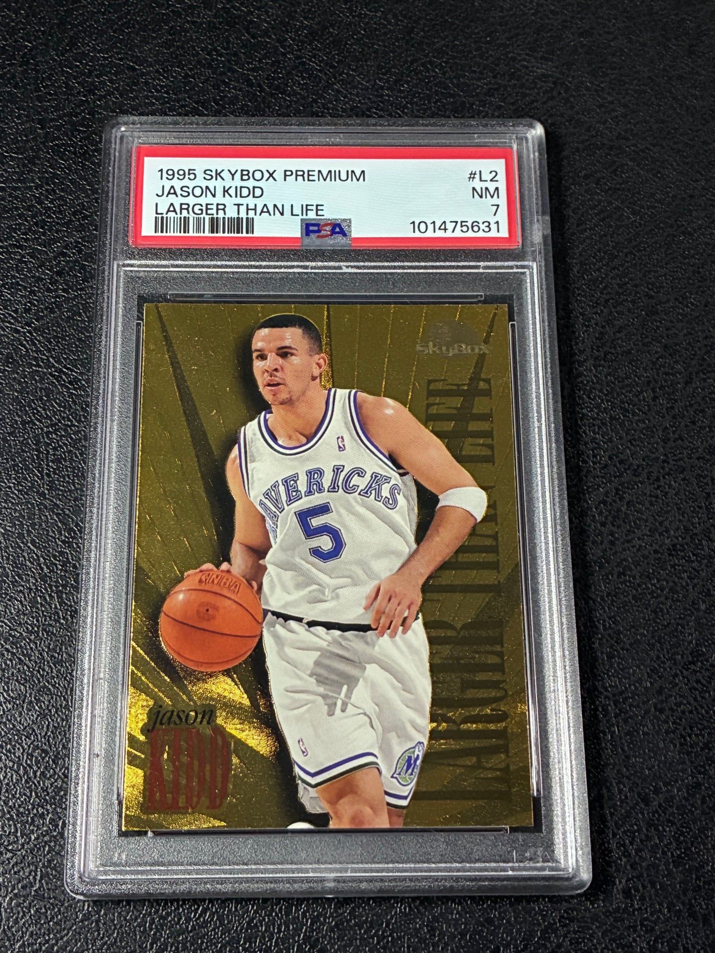 1995-96 Skybox Premium - Larger than Life Jason Kidd #L2 PSA 7🔥