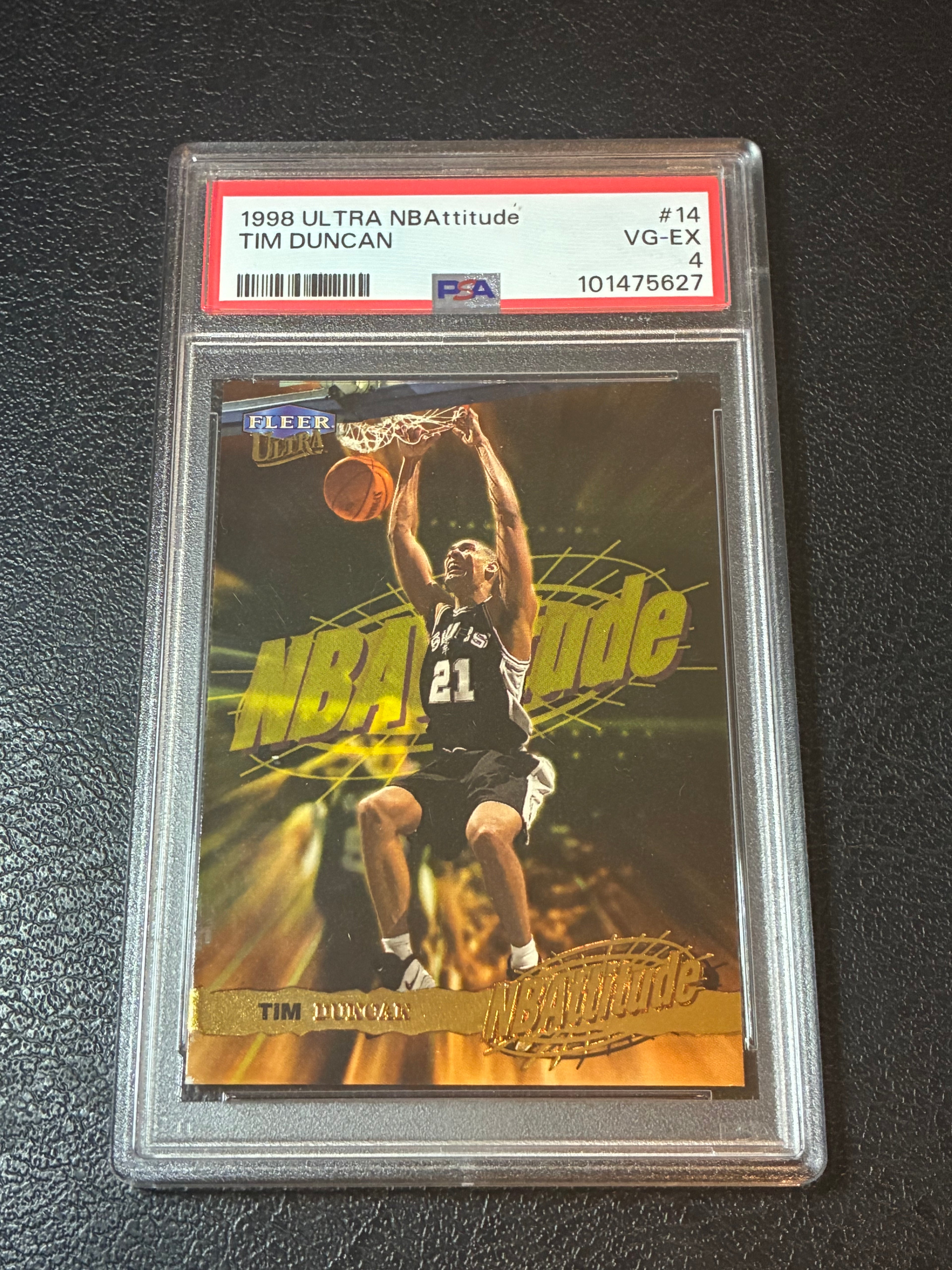 1998 Ultra NBAttitude Tim Duncan #14 PSA 4🔥