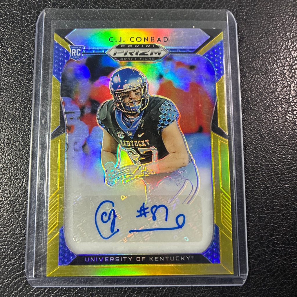 2019 Panini Prizm Draft Picks CJ Conrad Gold Auto /10