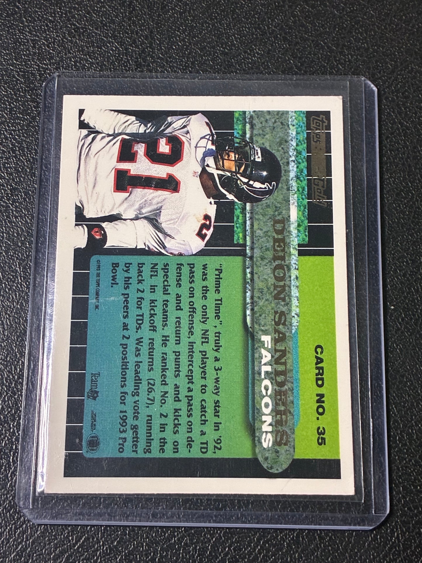1993 Topps Black Gold Deion Sanders #35 HOF SP Legend Falcons Prime Time🔥