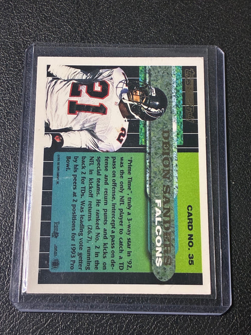1993 Topps Black Gold Deion Sanders #35 HOF SP Legend Falcons Prime Time🔥