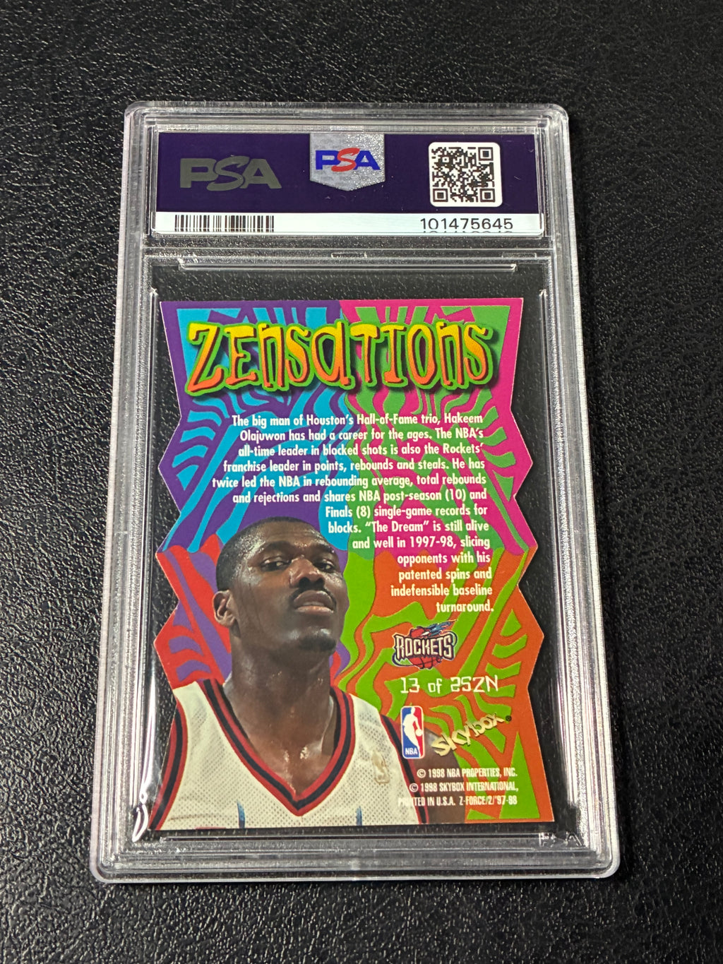 1997-98 Skybox Z-Force Zensations Hakeem Olajuwon #13 PSA 5🔥