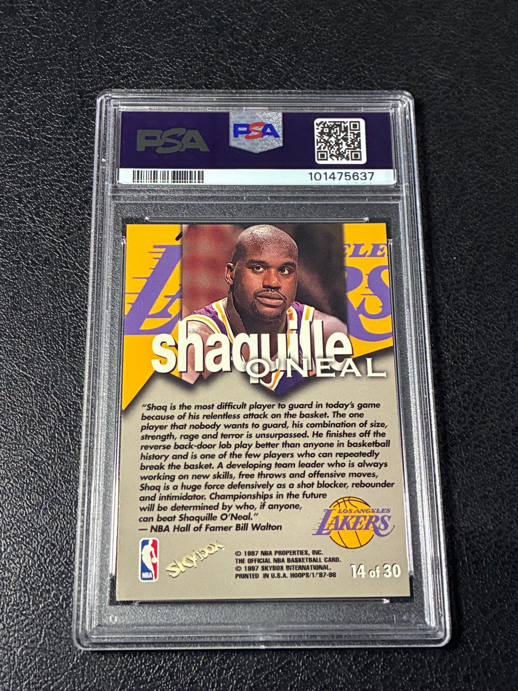 1997-98 NBA Hoops - Talkin' Hoops Shaquille O'Neal #14 PSA 4🔥